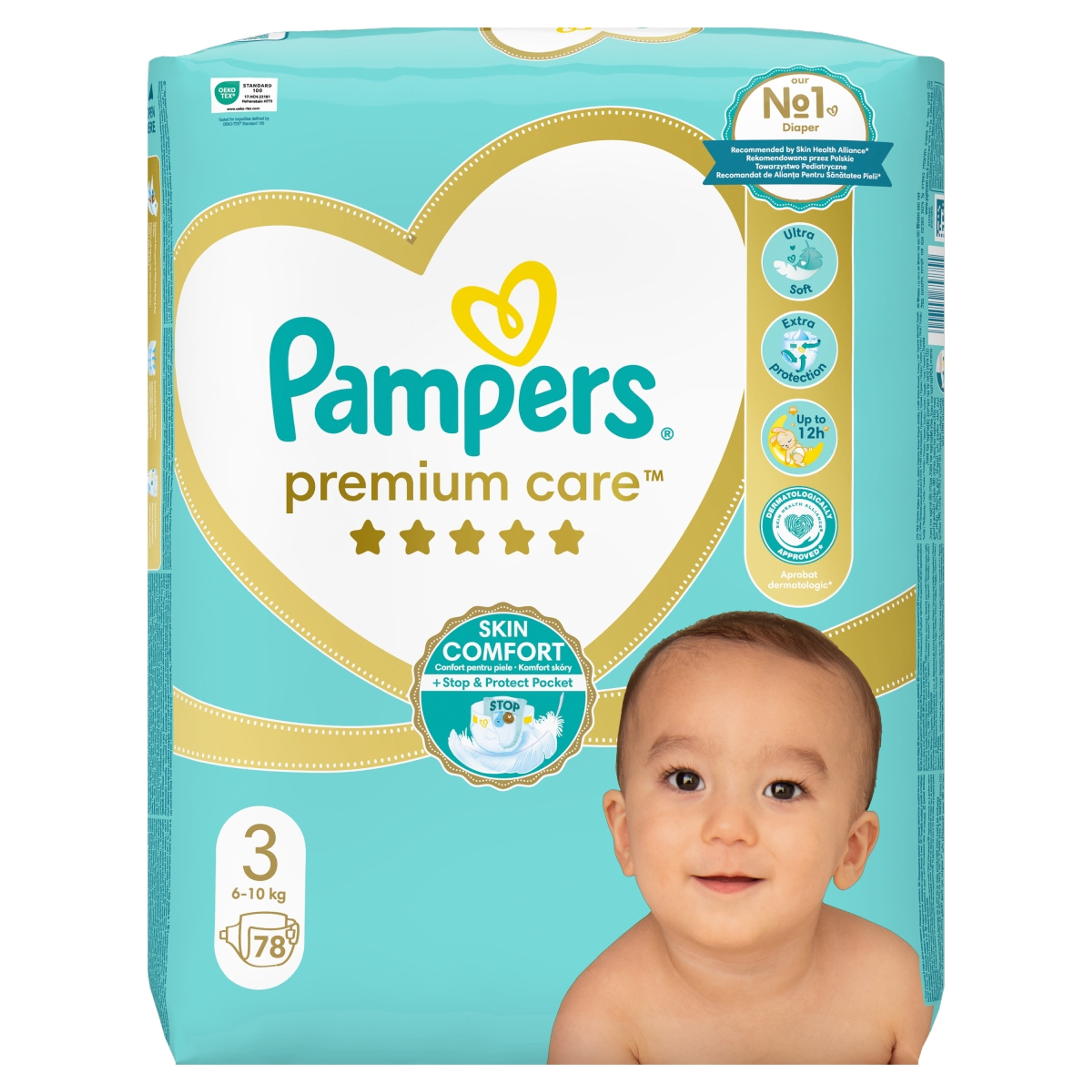 Pampers Premium Care pelenka, 3-as méret, 6kg - 10kg - 78 db