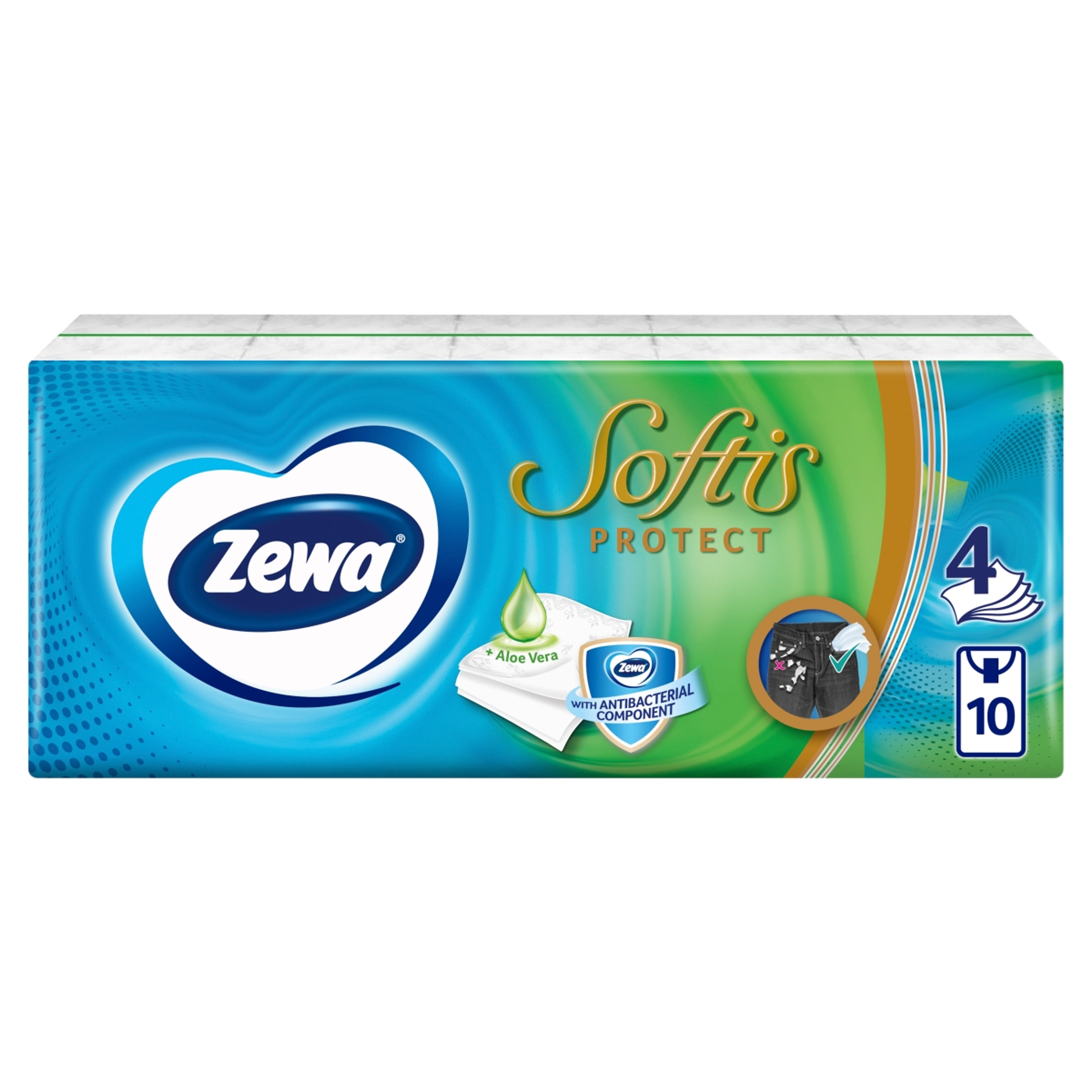 Zewa Softis Protect Illatosított 4 Rétegű Papírzsebkendő 10x9 db - 90 db-5