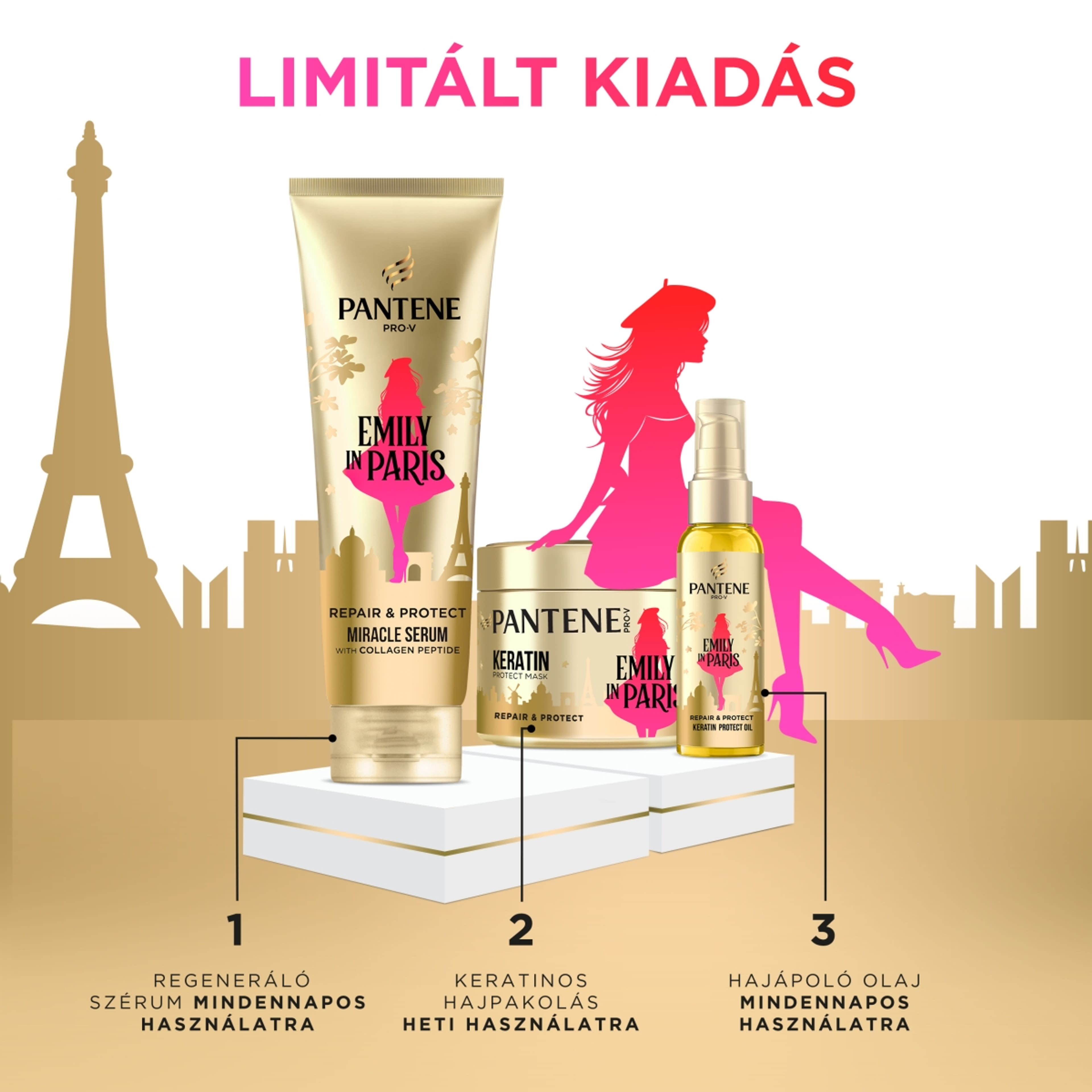 Pantene x Emily in Paris Limited Edition Keratin Protect hajolaj - 100 ml-8