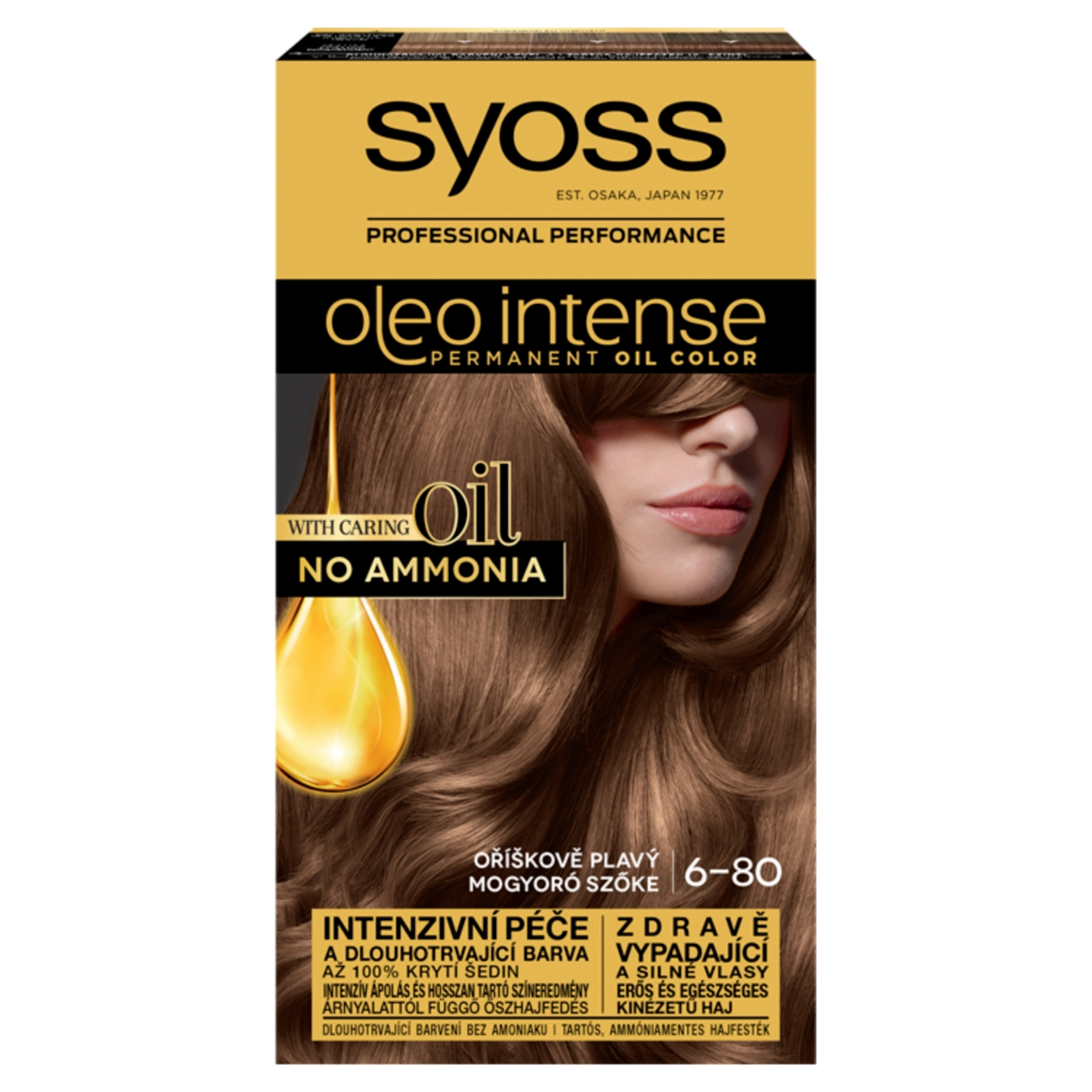 Syoss Color Oleo intenzív olaj hajfesték 6-80 mogyoró szőke - 1 db-1
