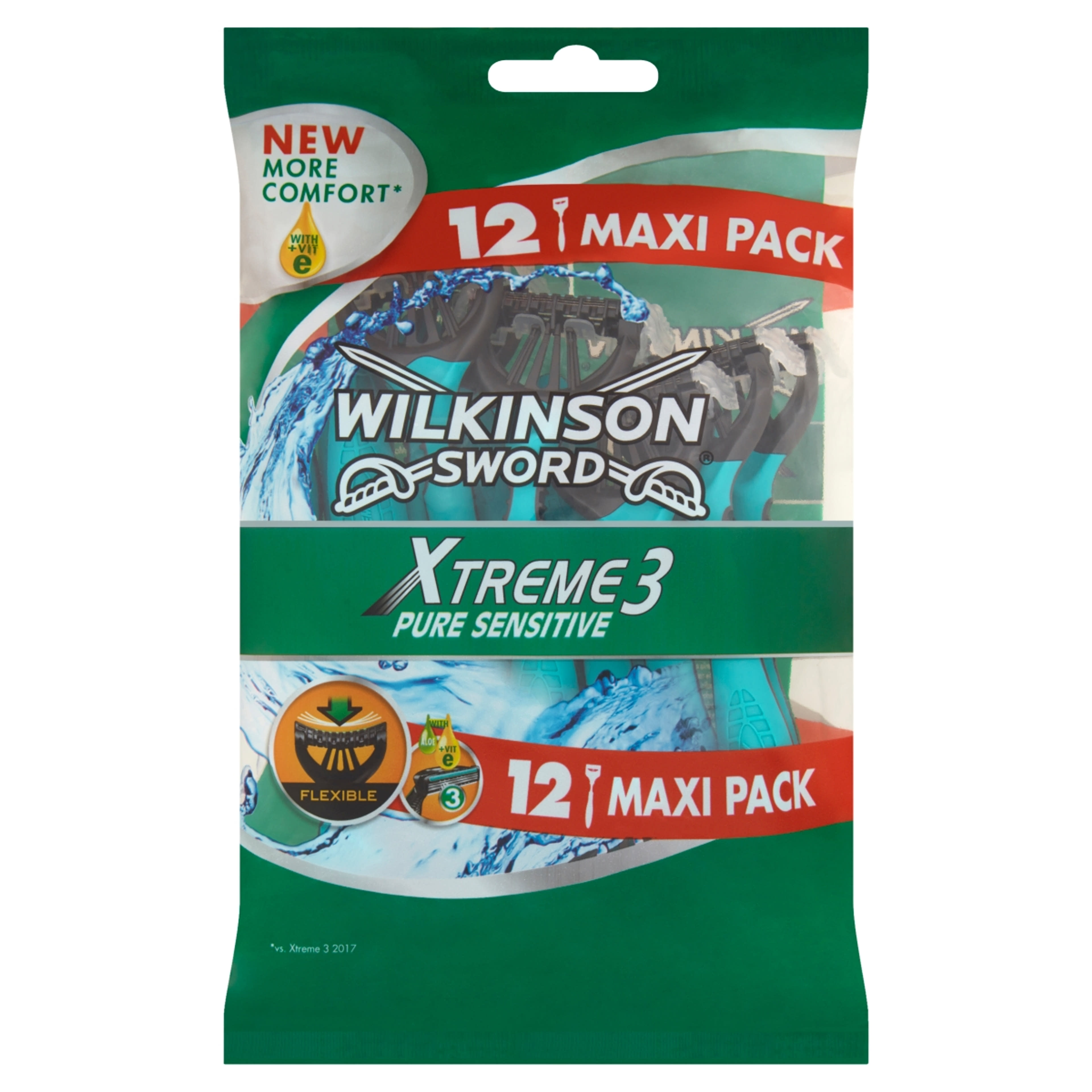 Wilkinson Xtreme3 sensitive eldobható borotva férfi - 12 db