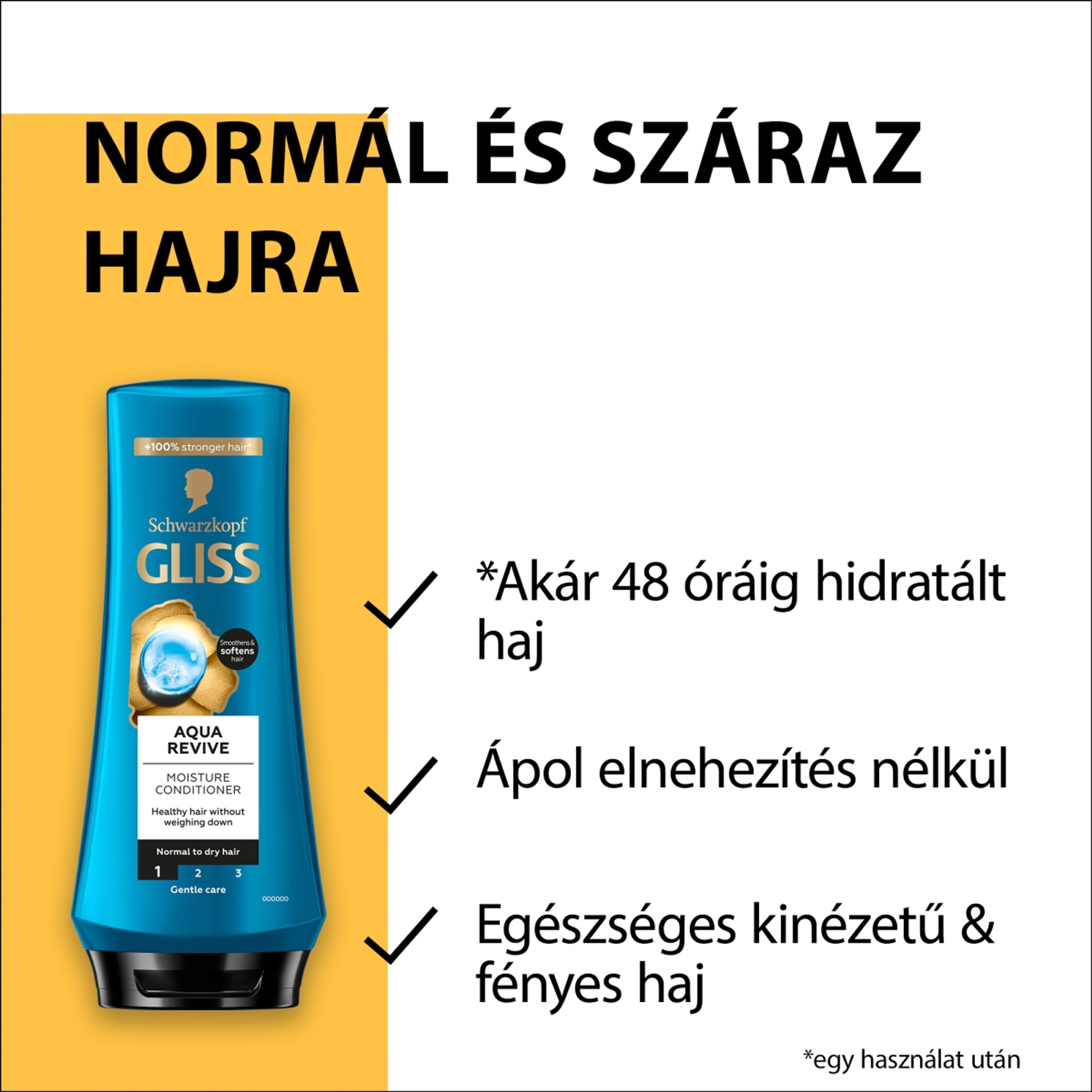 Gliss Aqua Revive balzsam, normál hajra - 200 ml-4