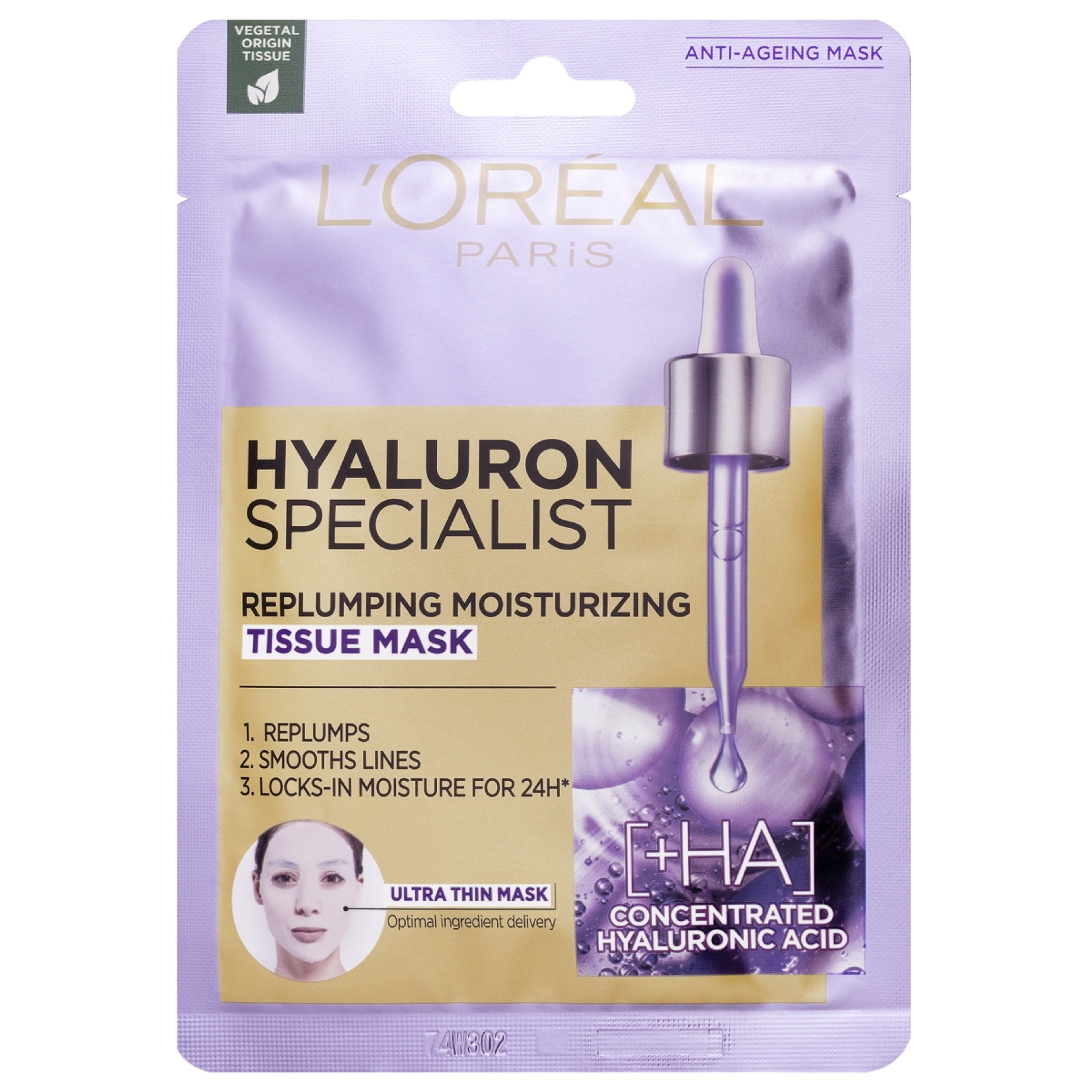 L'Oréal Age Expert Hyaluron Specialist fátyolmaszk - 1 db