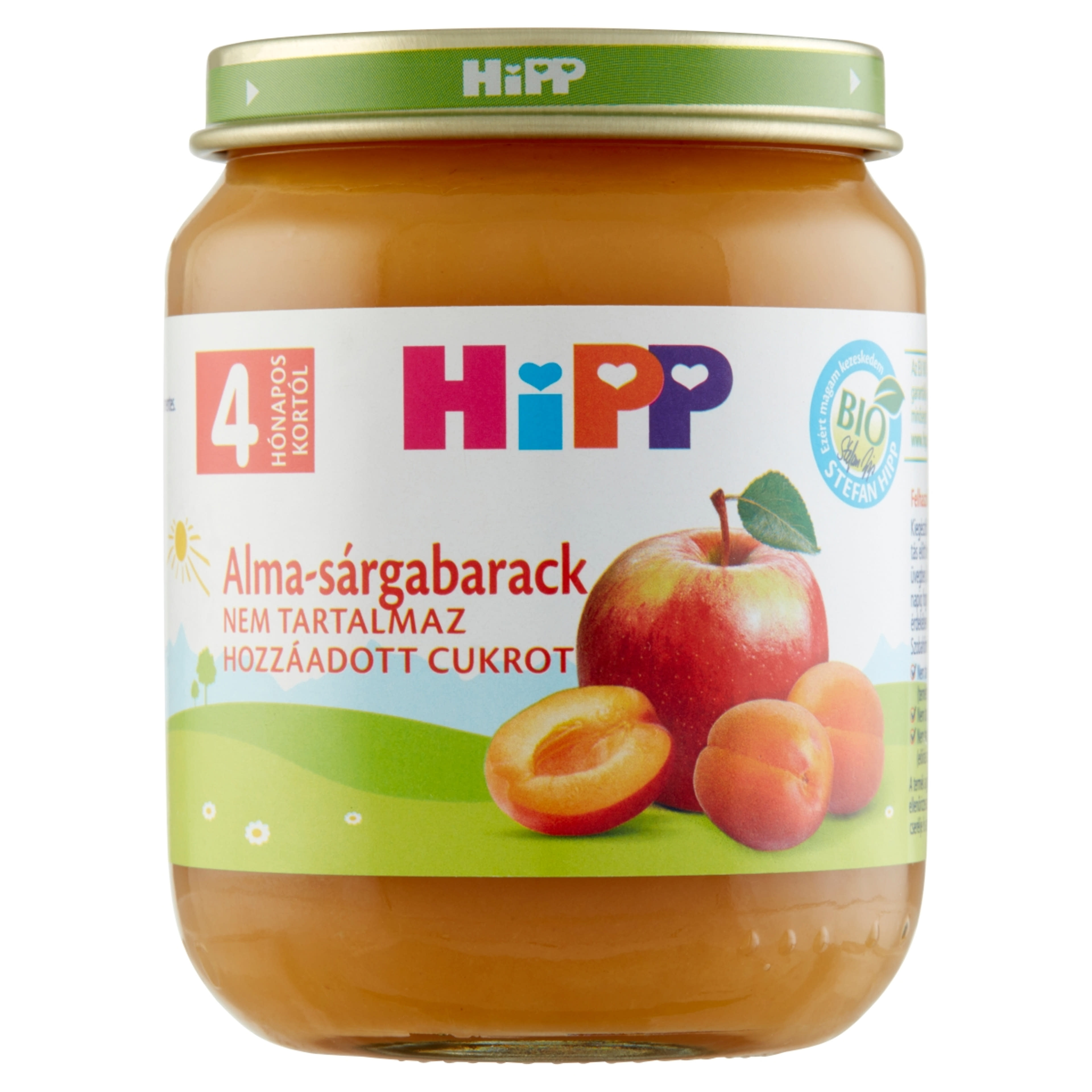 Hipp bio alma-sárgabarack 4 hónapos kortól - 125 g