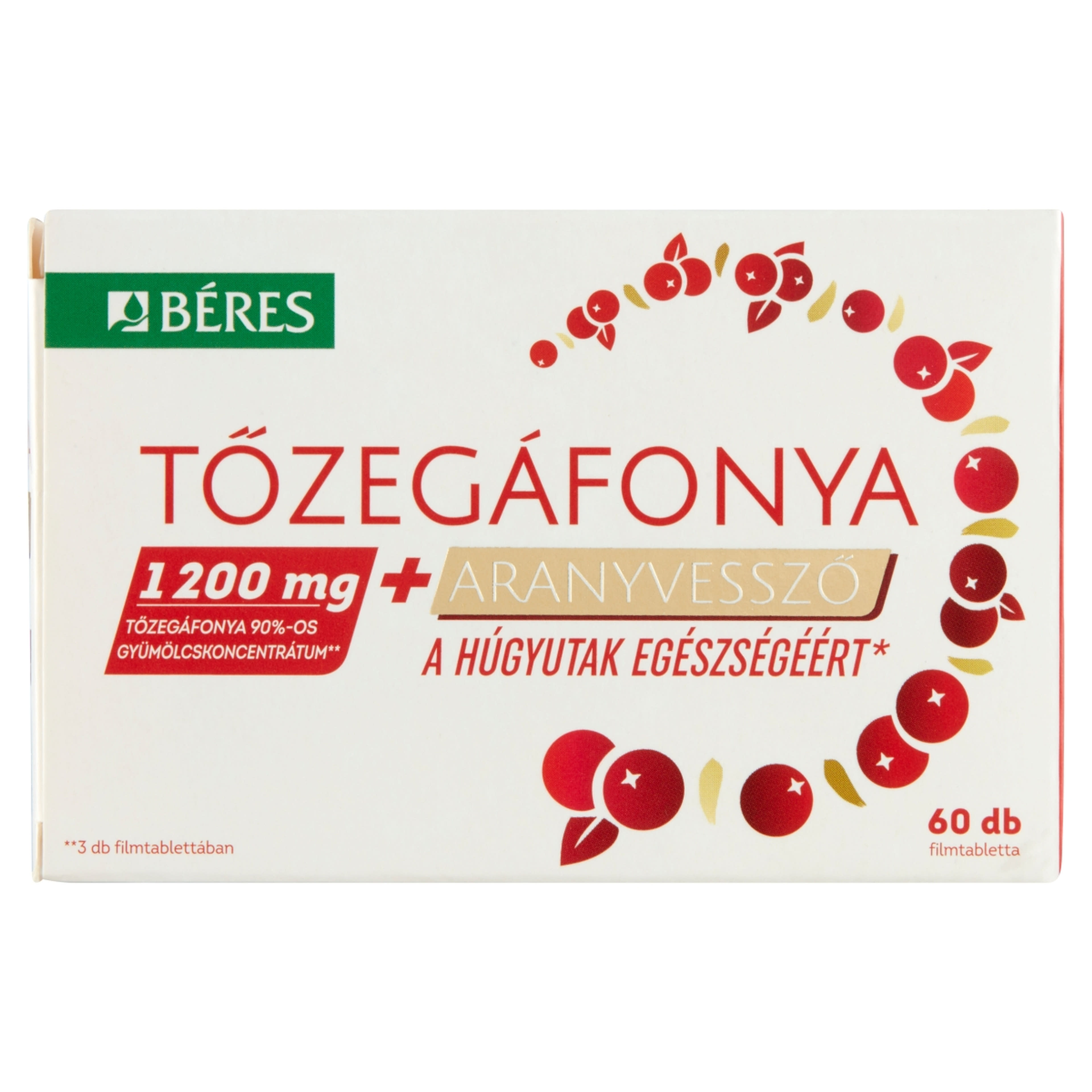 Béres Tőzegáfonya + Aranyvessző filmtabletta - 60 db-1