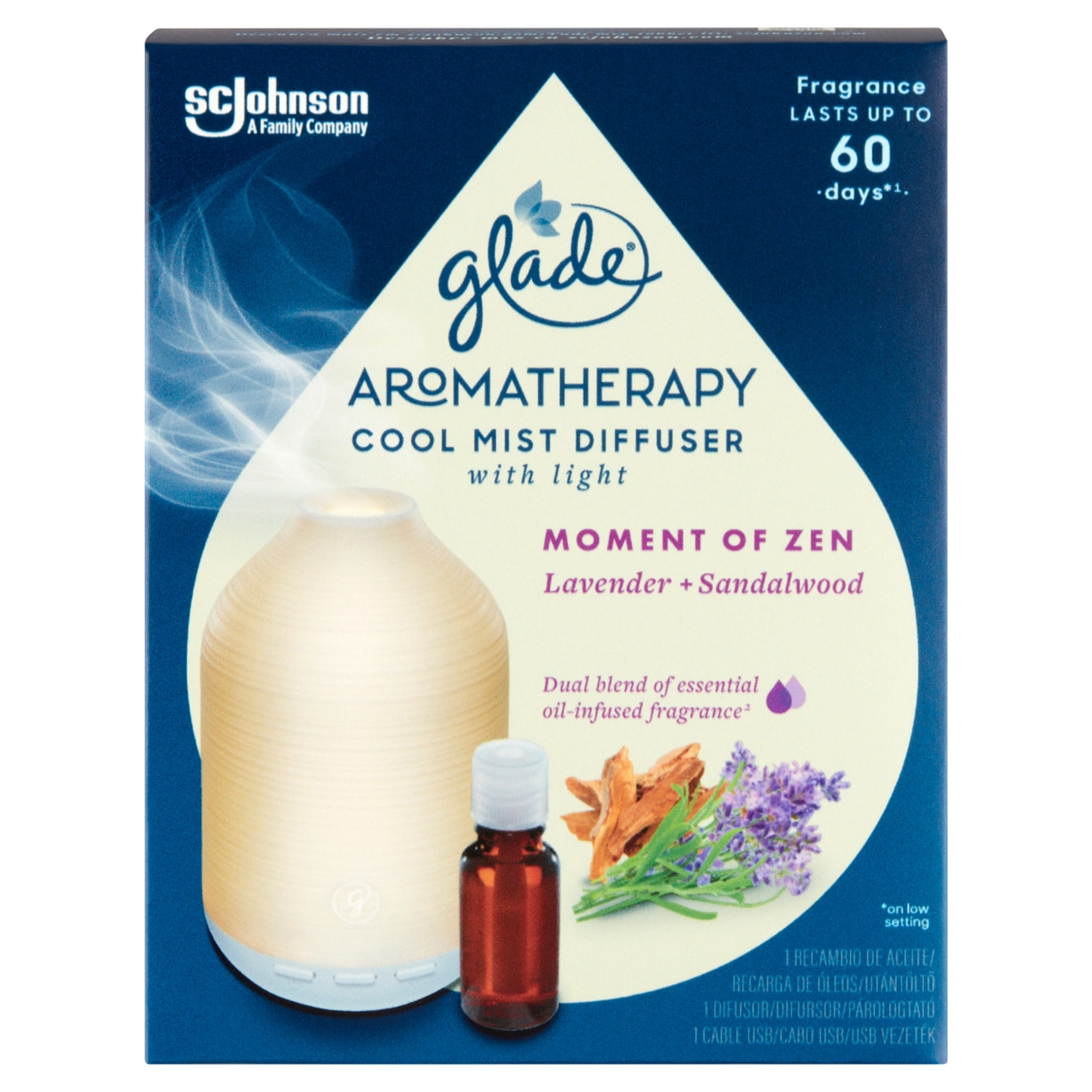 Glade Aromatherapy Cool Mist Diffuser Moment of Zen párologtató készülék - 1 db-1