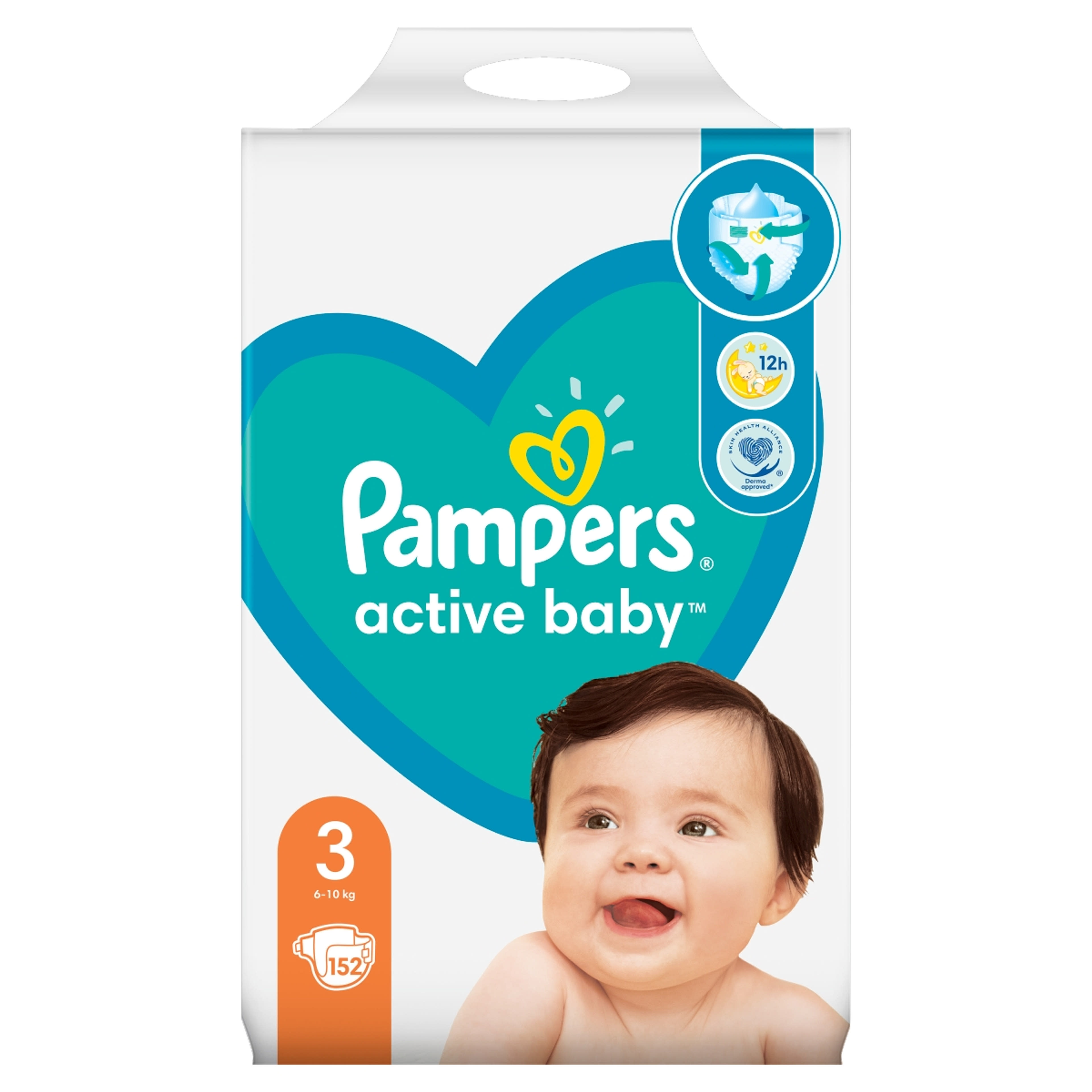 Pampers active baby mega pack+ 3-as 6-10kg - 152 db