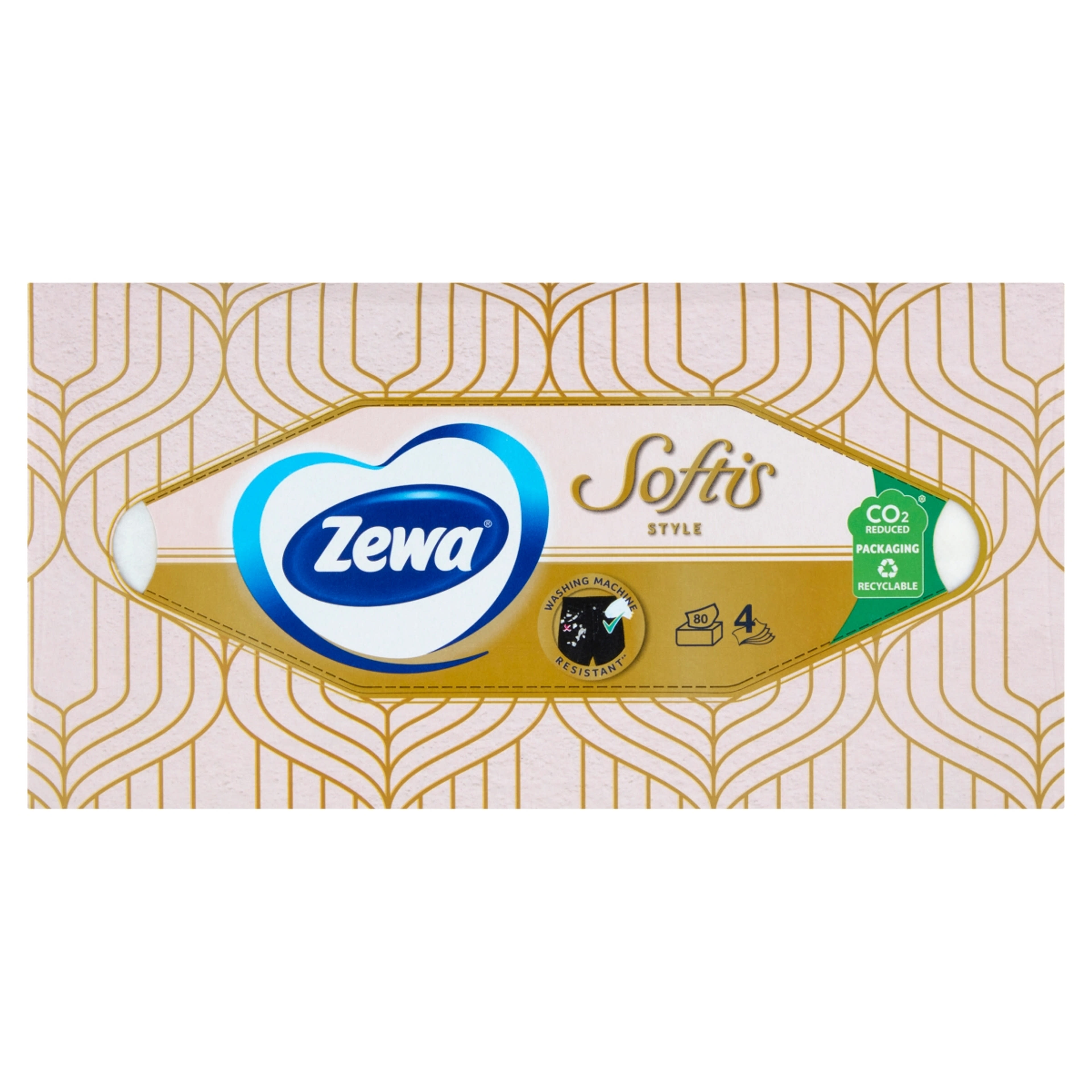 Zewa Softis 4 Rétegű Dobozos Papírzsebkendő - 80 db