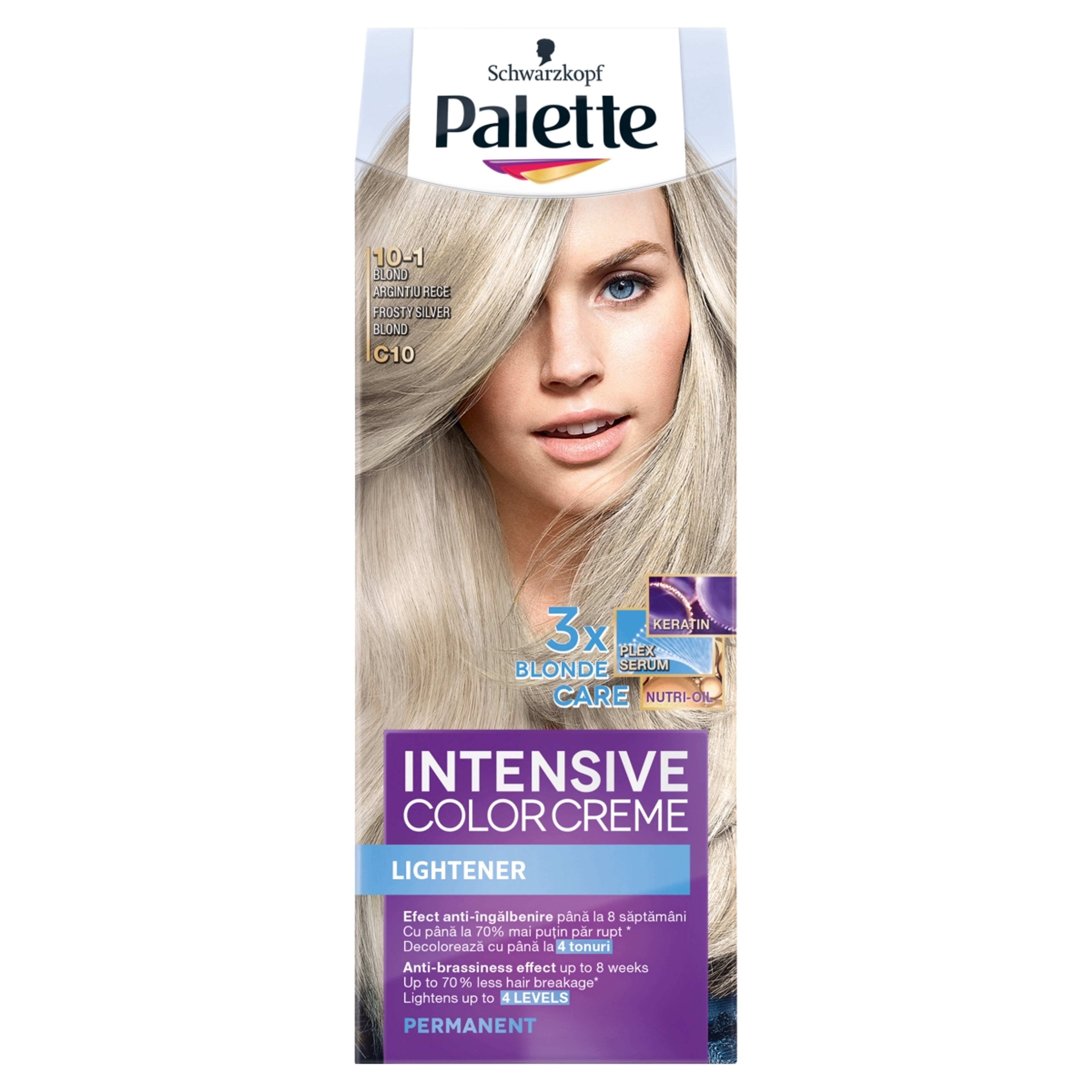 Schwarzkopf Palette Intensive Color Creme hajfesték 10-1 C10 sarki ezüstszőke - 1 db