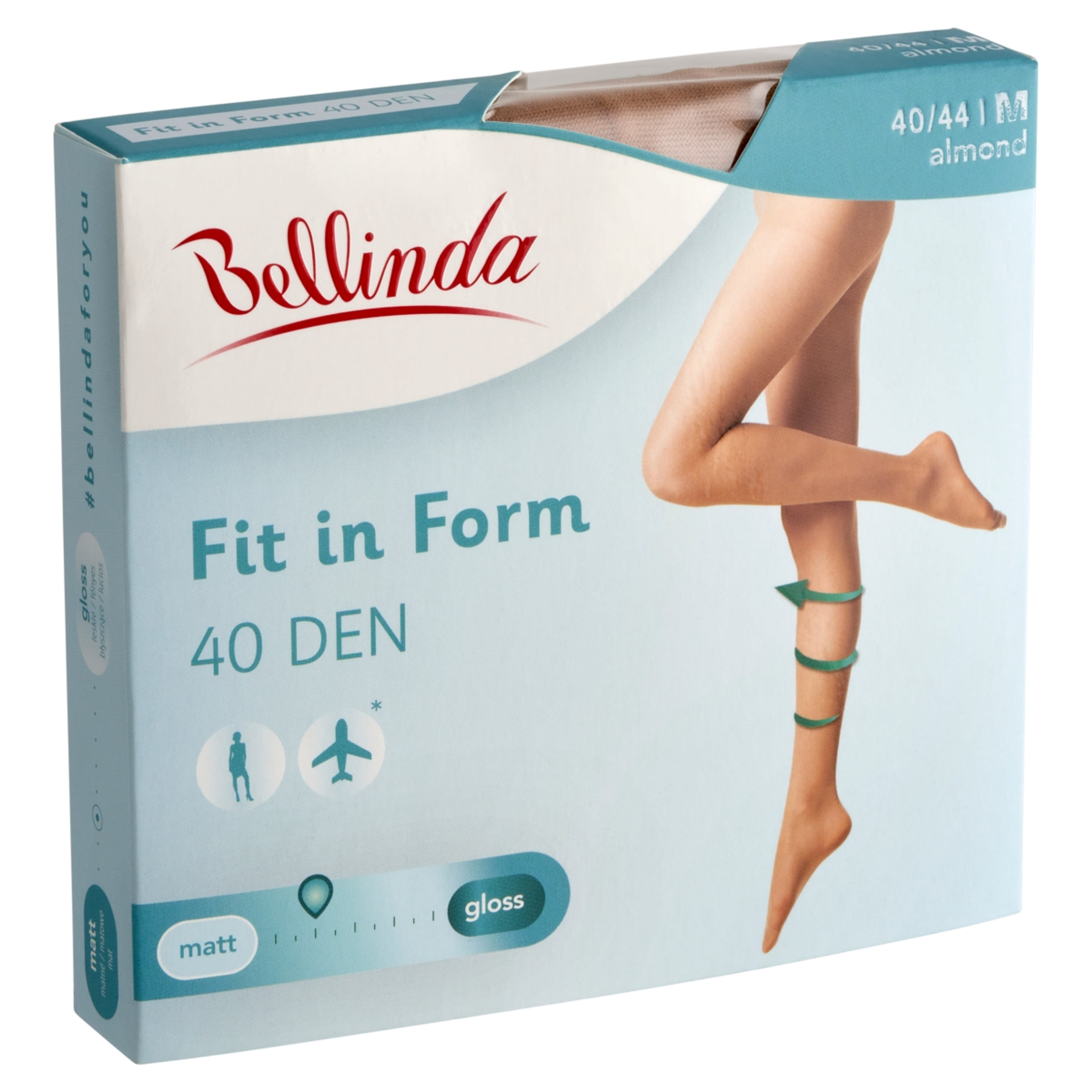 Bellinda Fit in Form harisnya 40Den almond M - 1 db-2