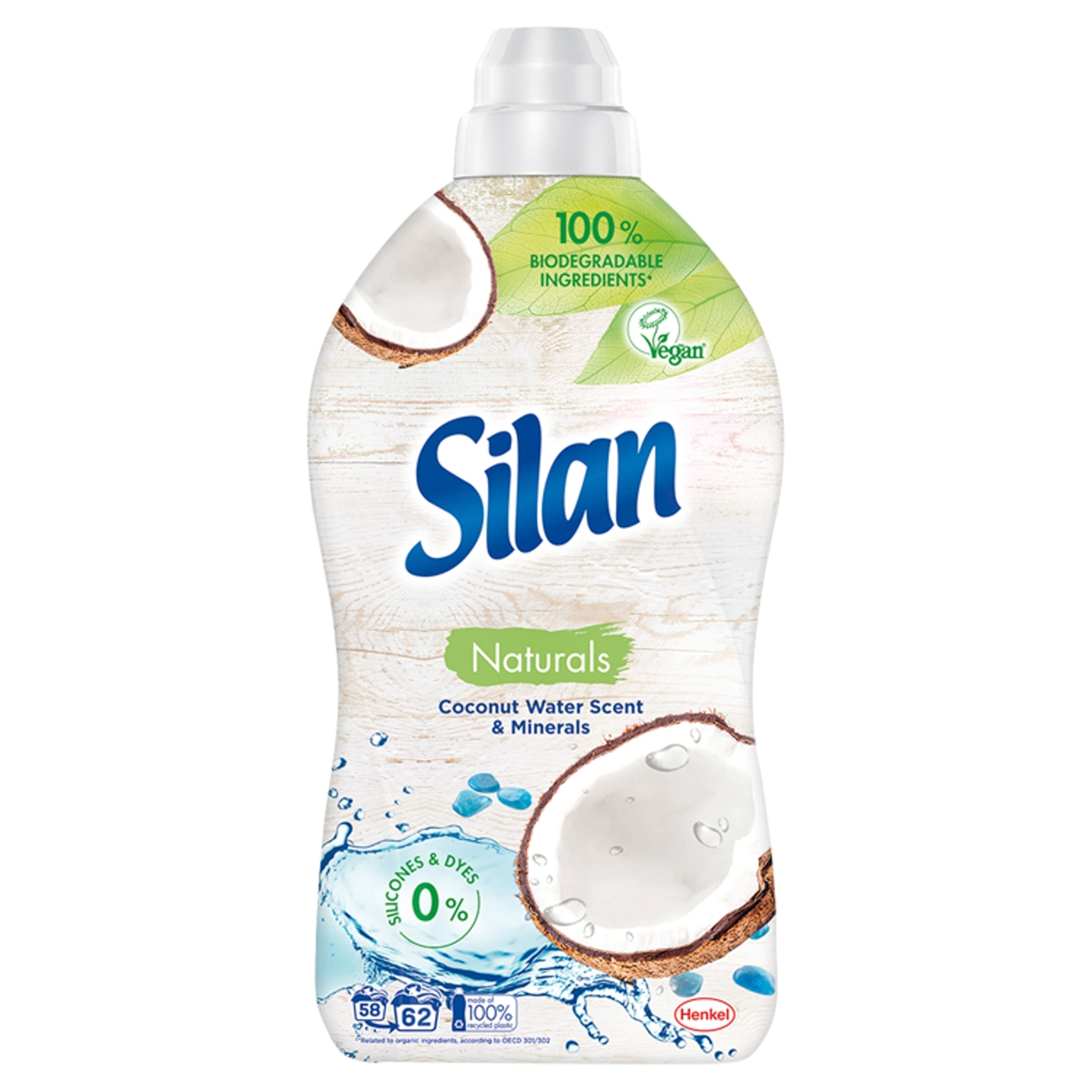 Silan Naturals Coconut Water Scent & Minerals öblítő 62 mosás - 1364 ml