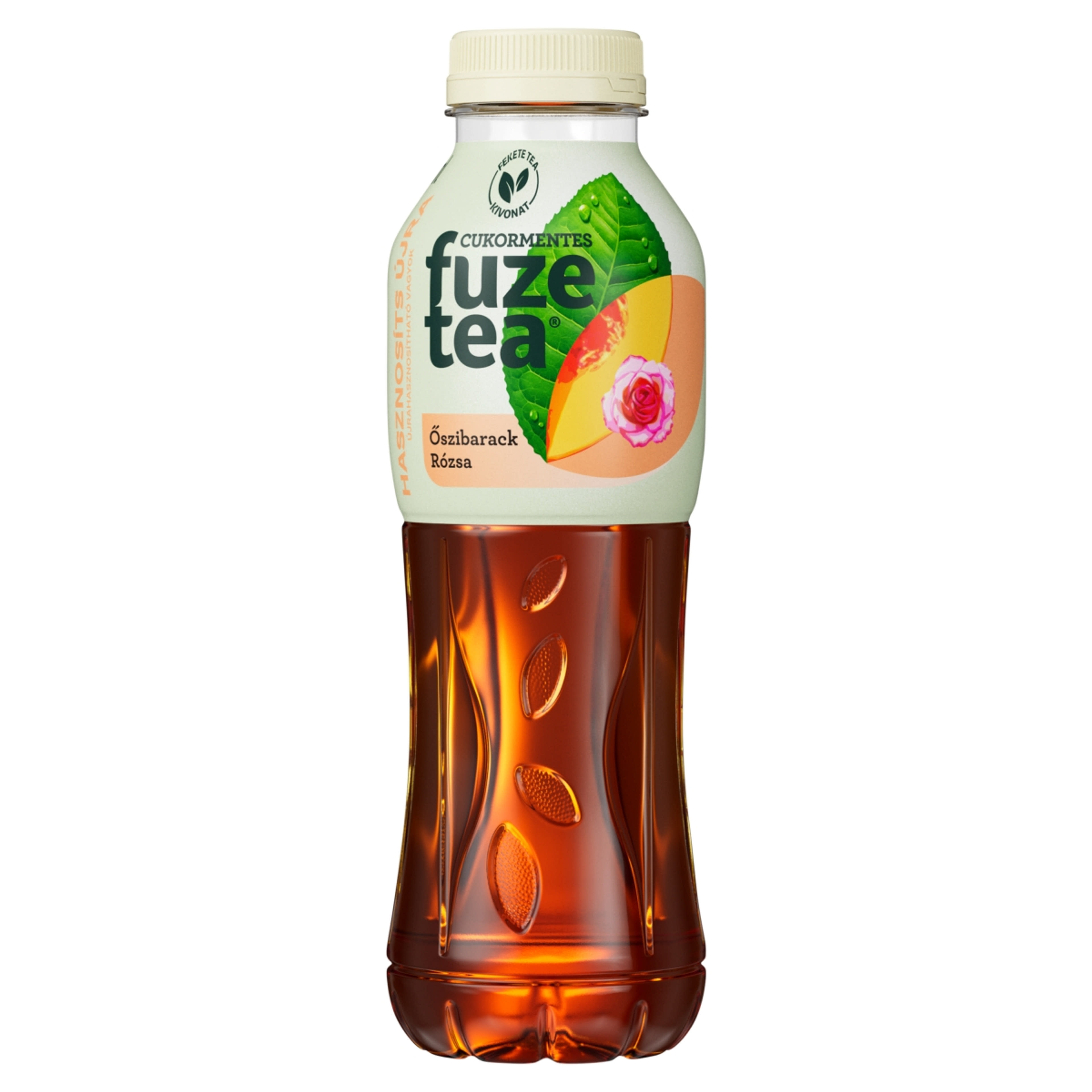 FuzeTea őszibarack- és rózsaízű üdítőital fekete tea kivonattal - 500 ml-1