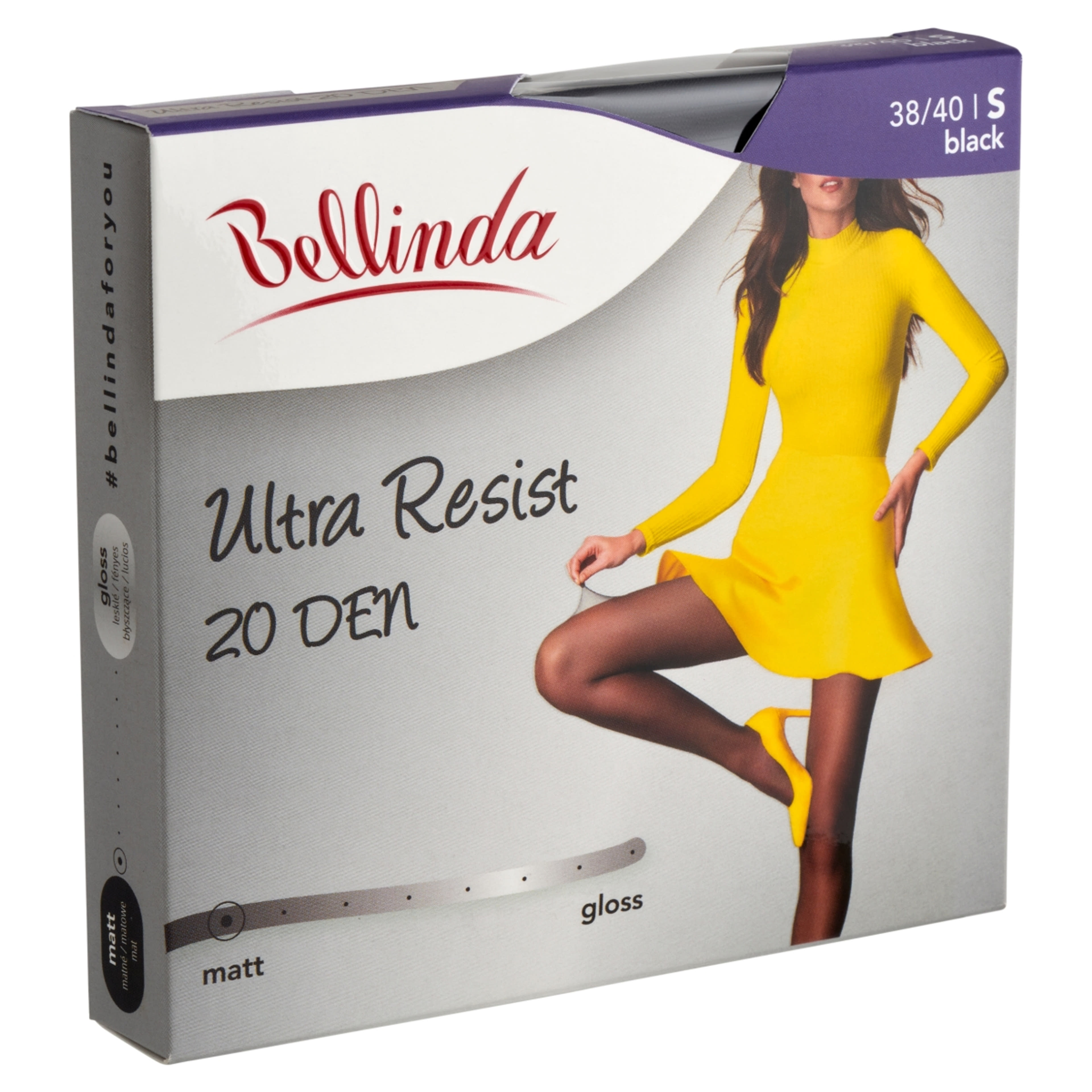 Bellinda Ultra Resist harisnya 20Den /fekete S - 1 db-2