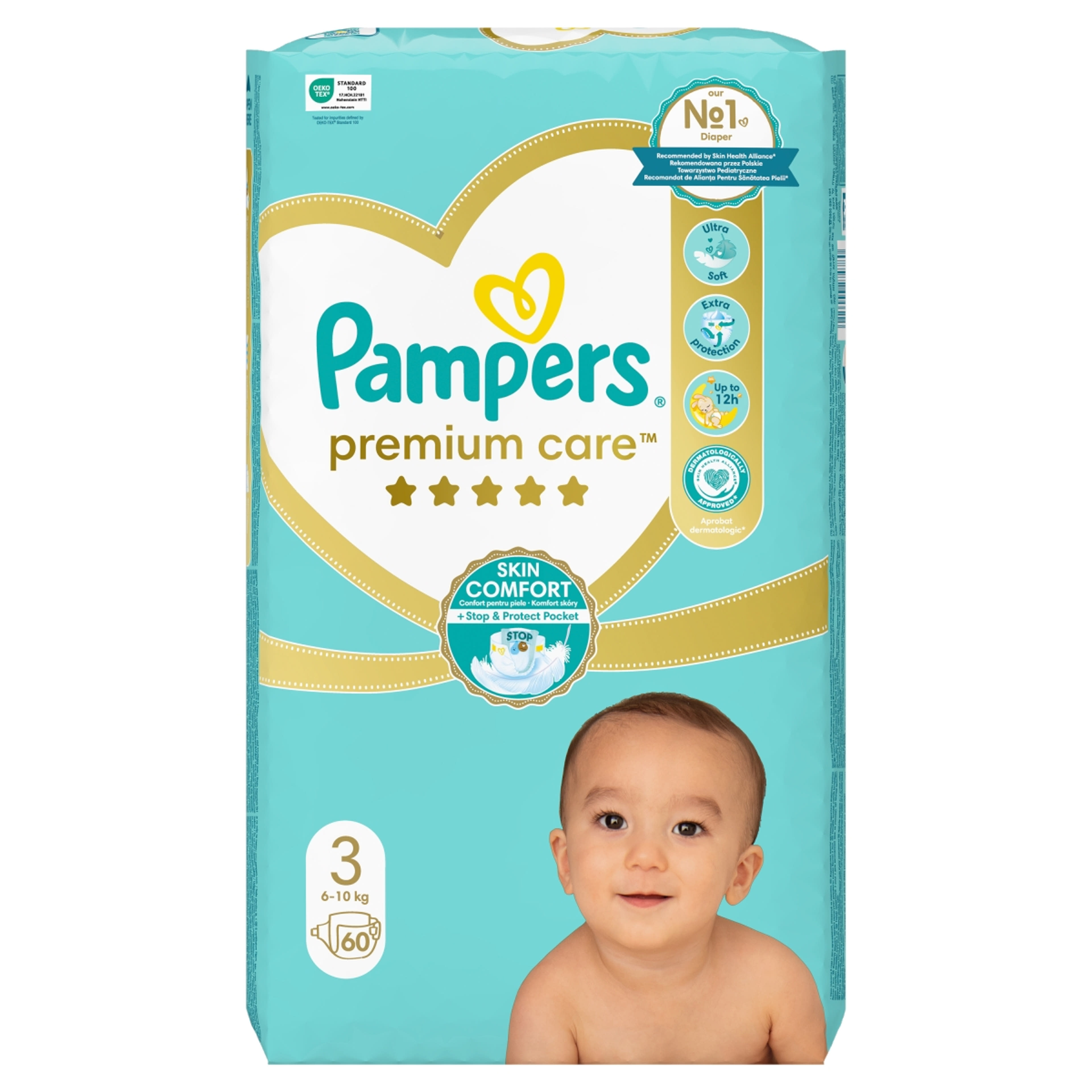 Pampers Premium Care Pelenka 3-as 6-10kg - 60 db