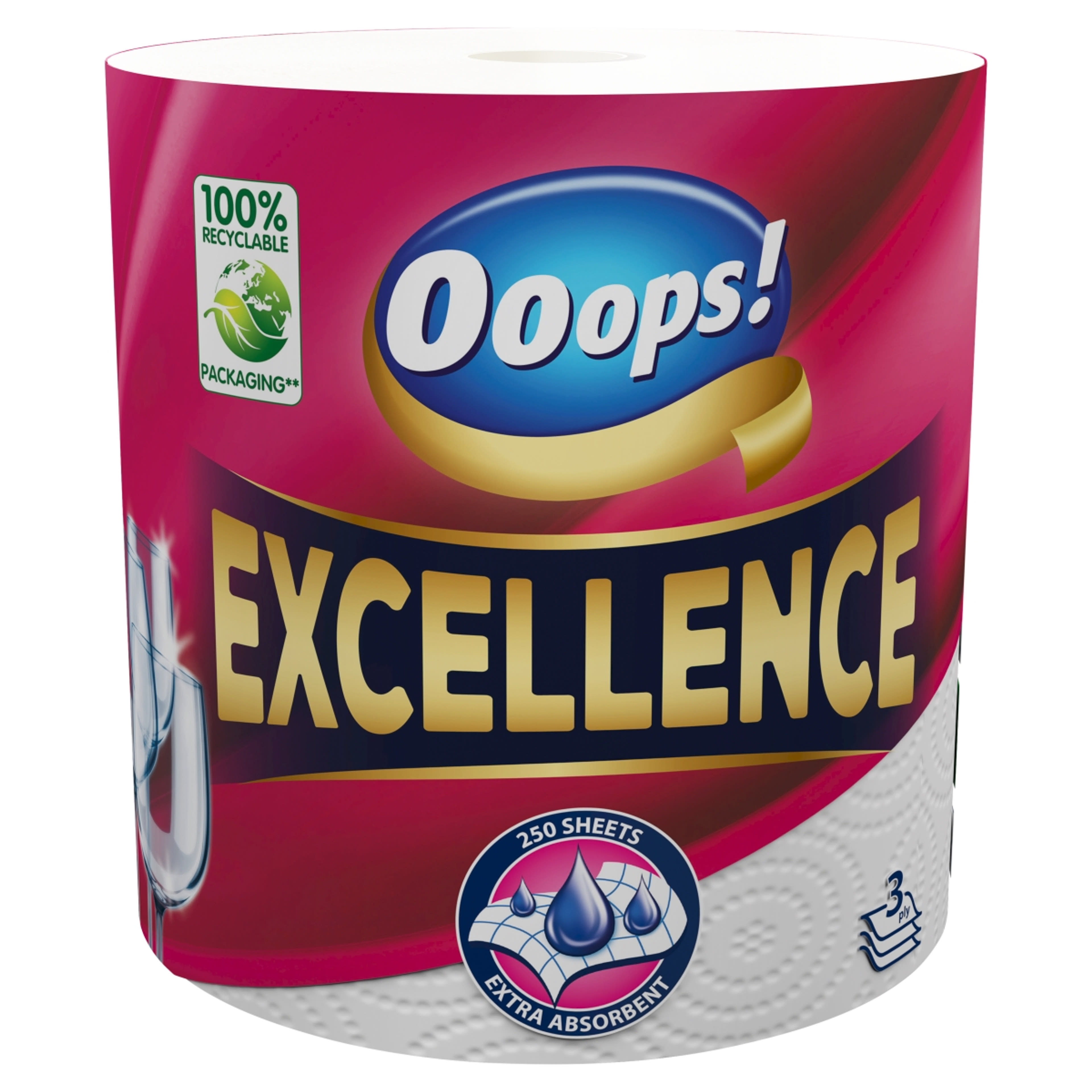 Ooops! konyhai törlő excellence 3 rétegű - 1 db