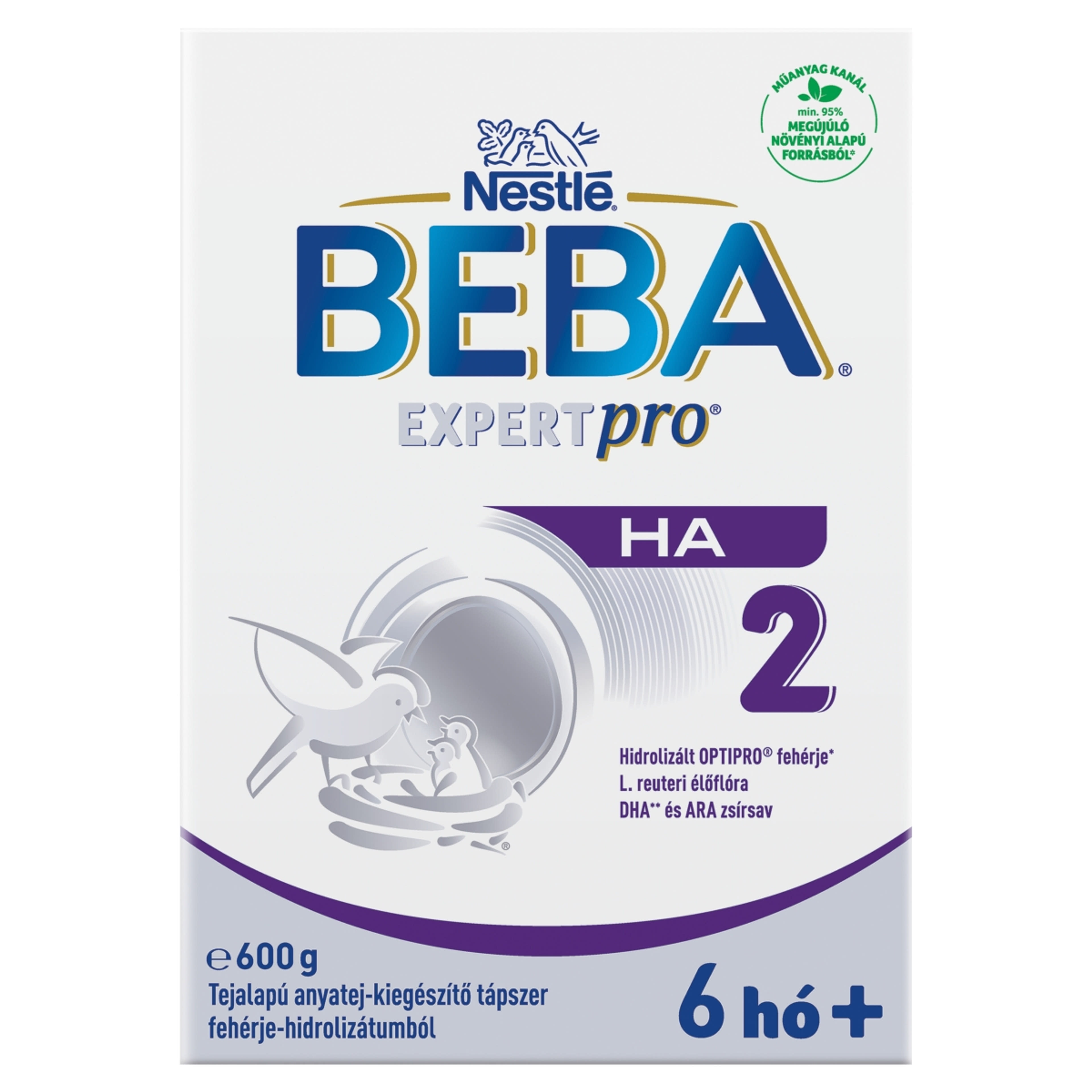 Beba Expertpro HA 2 tejalapú anyatej-kiegészítő tápszer fehérje-hidrolizátumból 6 hónapos kortól - 600 g