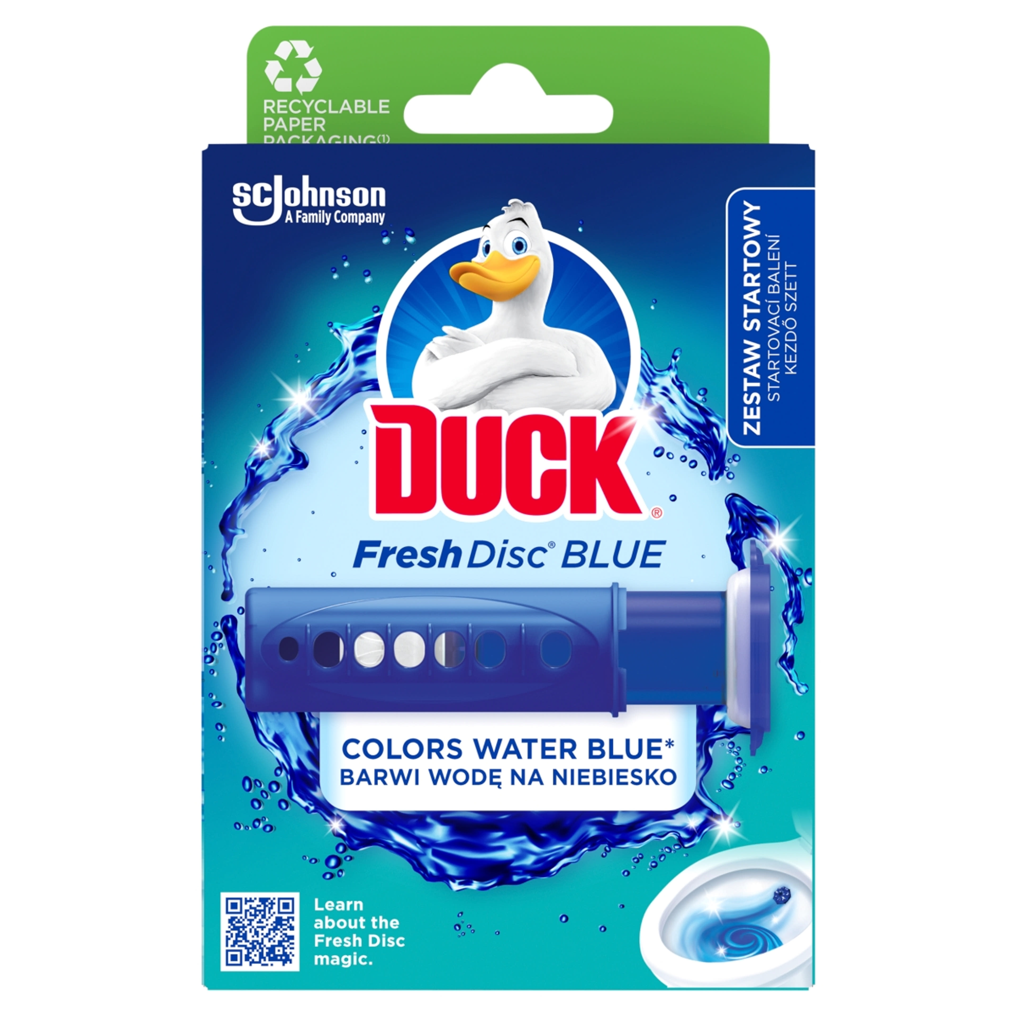Duck Fresh Discs Blue WC-öblítő korong színező hatással - 36 ml-1