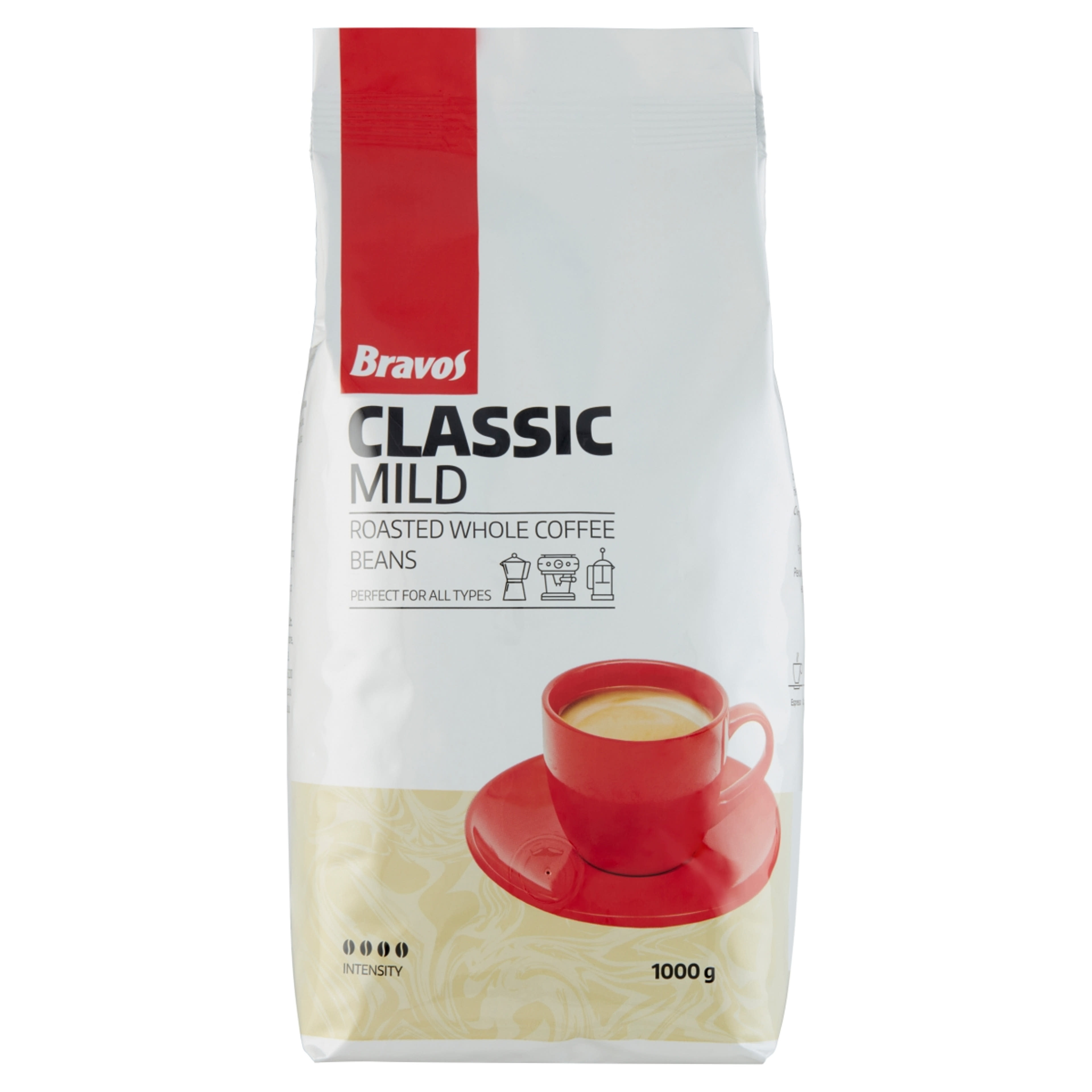 Bravos classic mild szemes kávé - 1000 g-1