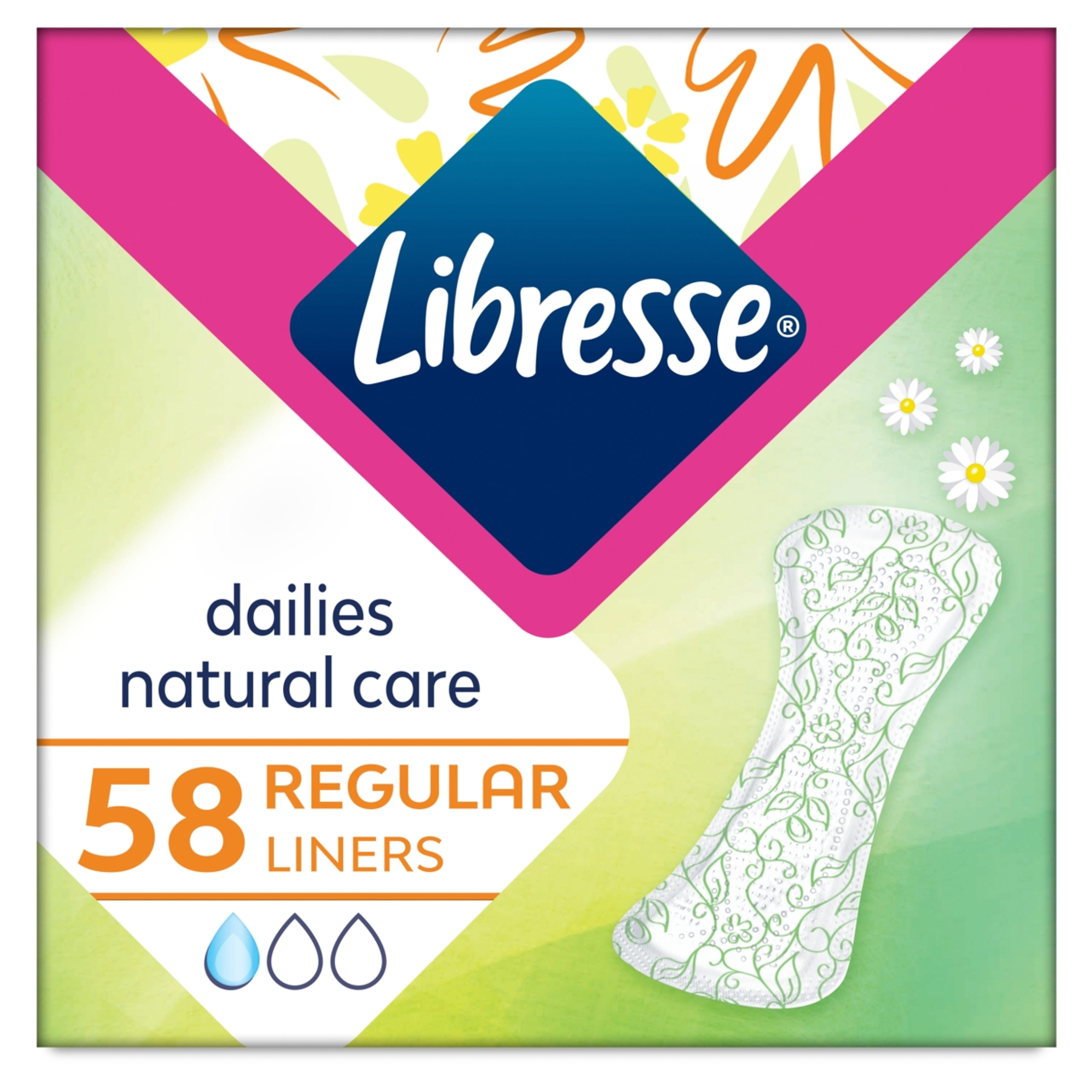 Libresse Natural Care Normal illatmegkötő tisztasági betét - 58 db-3