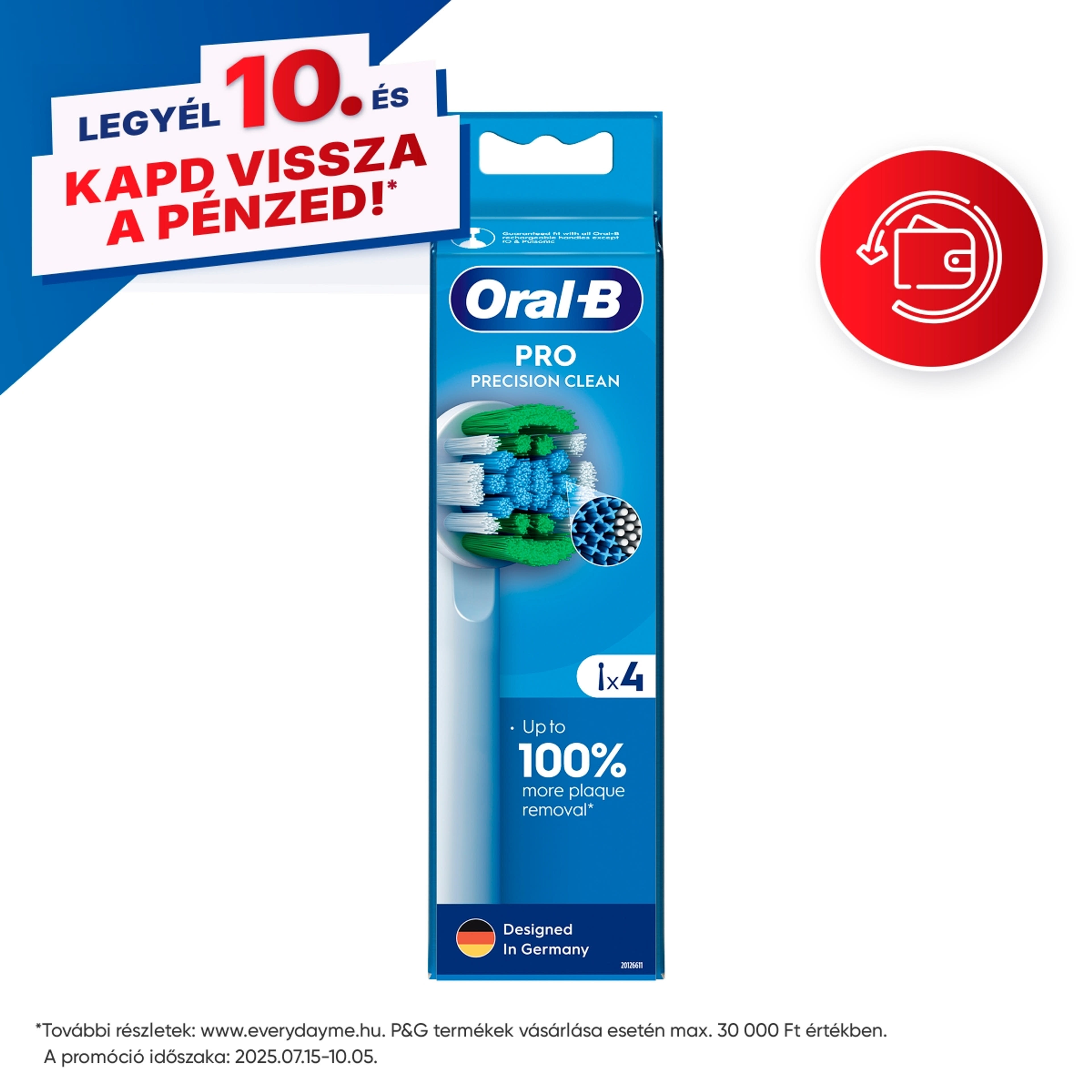 Oral-B Pro Precision Clean fogkefefej - 4 db