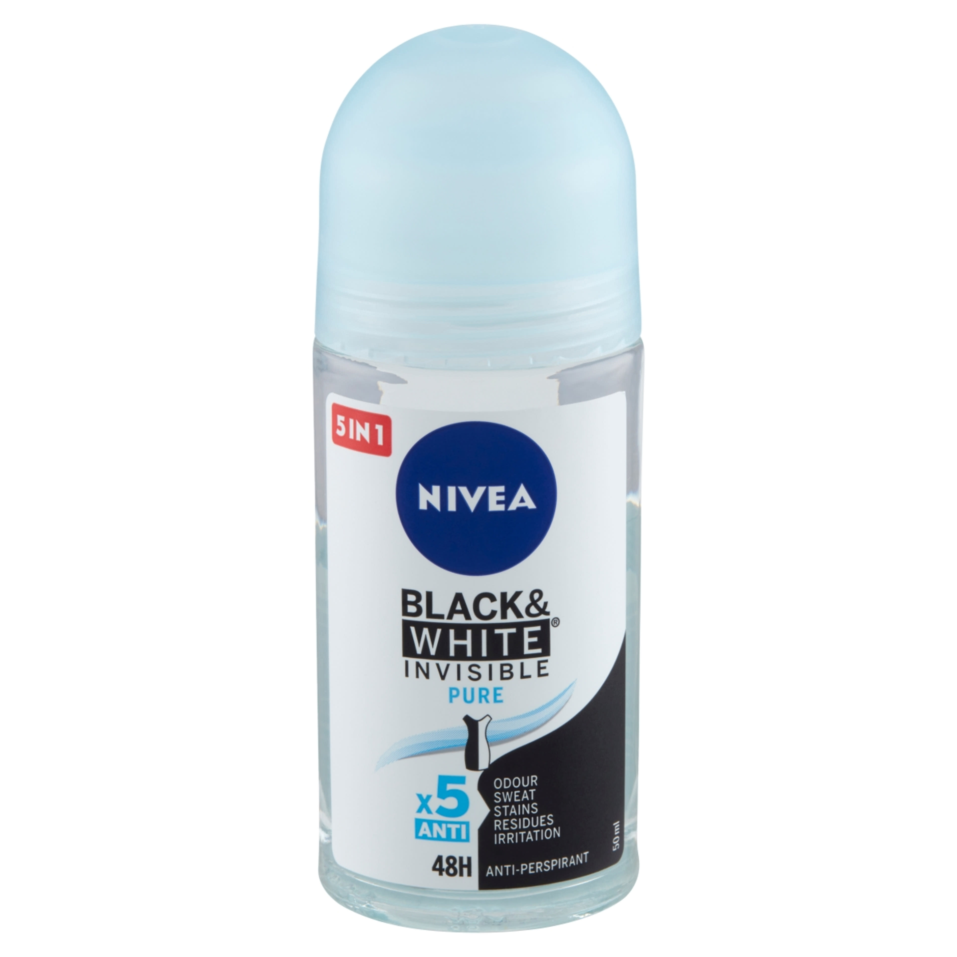 NIVEA Izzadásgátló golyós dezodor Black & White Invisible Pure - 50 ml-2