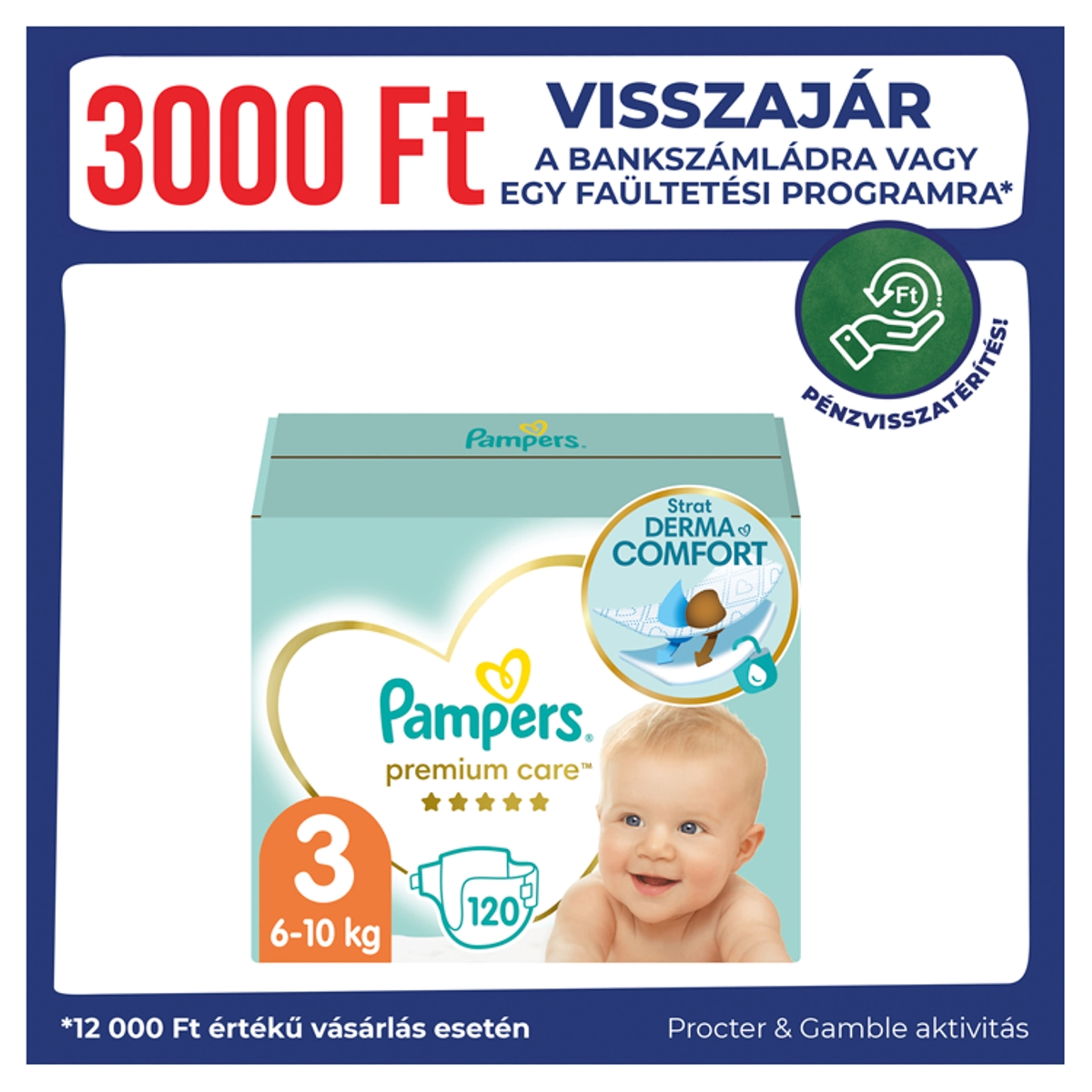 Pampers Premium Care Megabox 3-as 6-10 kg - 120 db