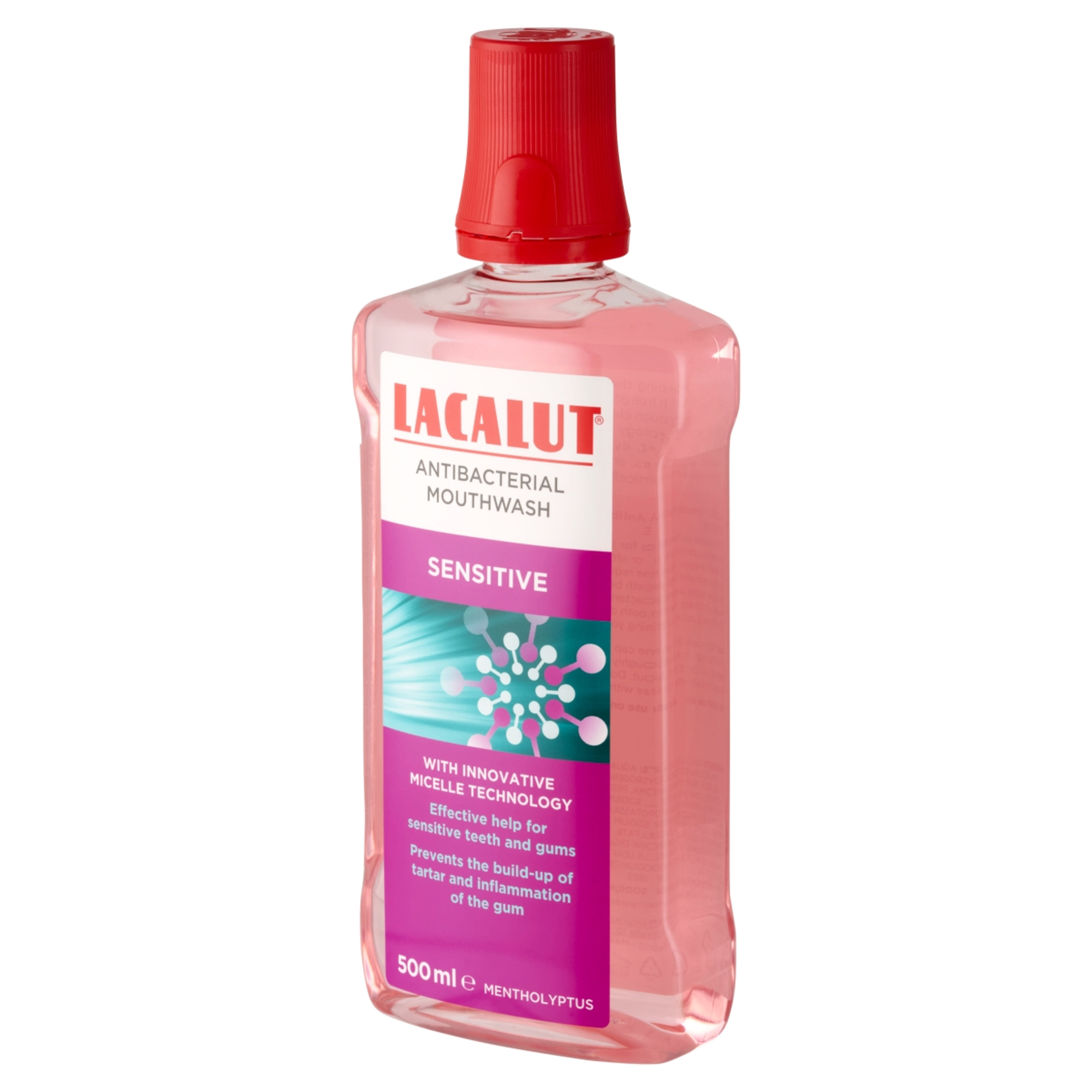 Lacalut Sensitive antibakteriális, micellás szájvíz - 500 ml-3