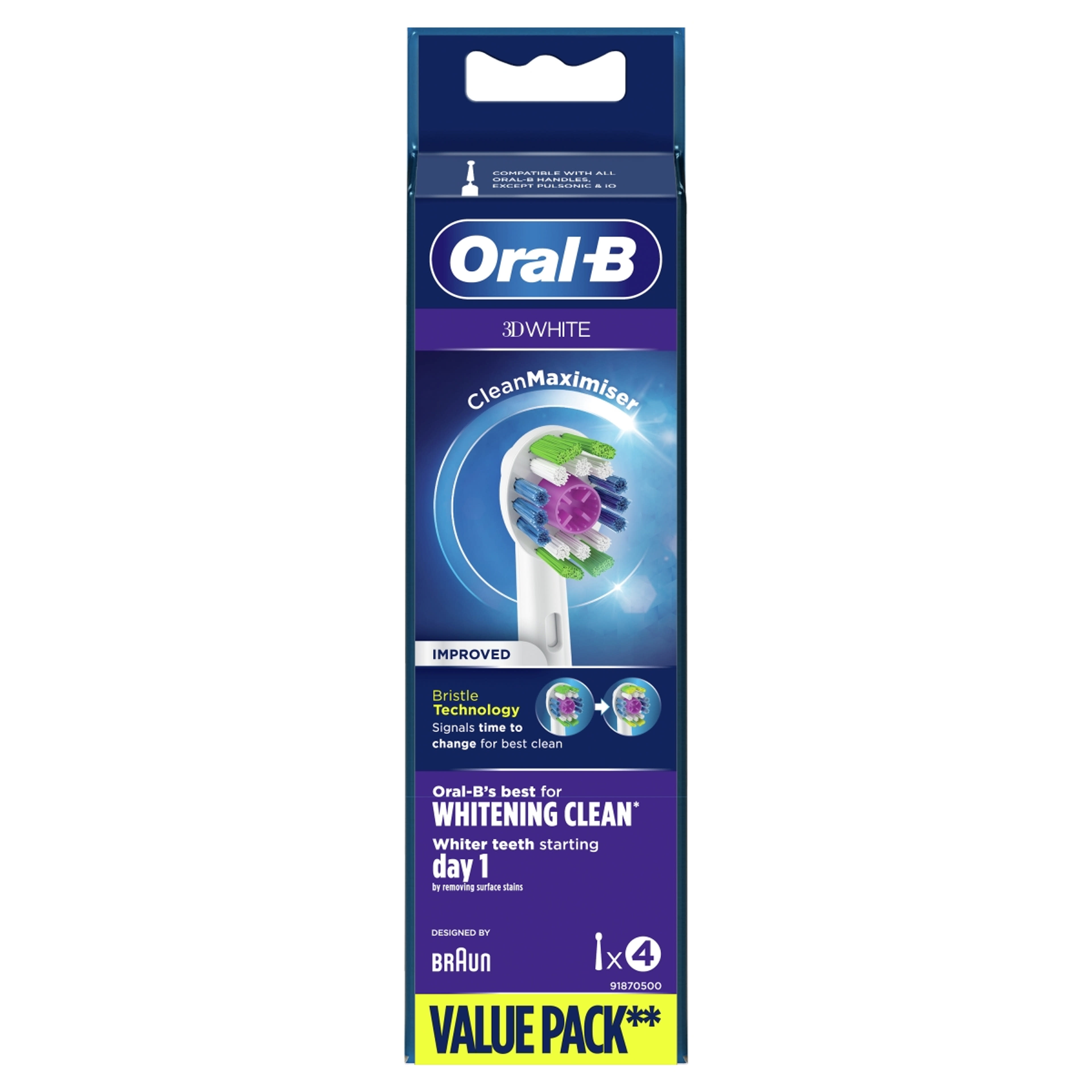 Oral-B 3D White fogkefefej - 4 db-1