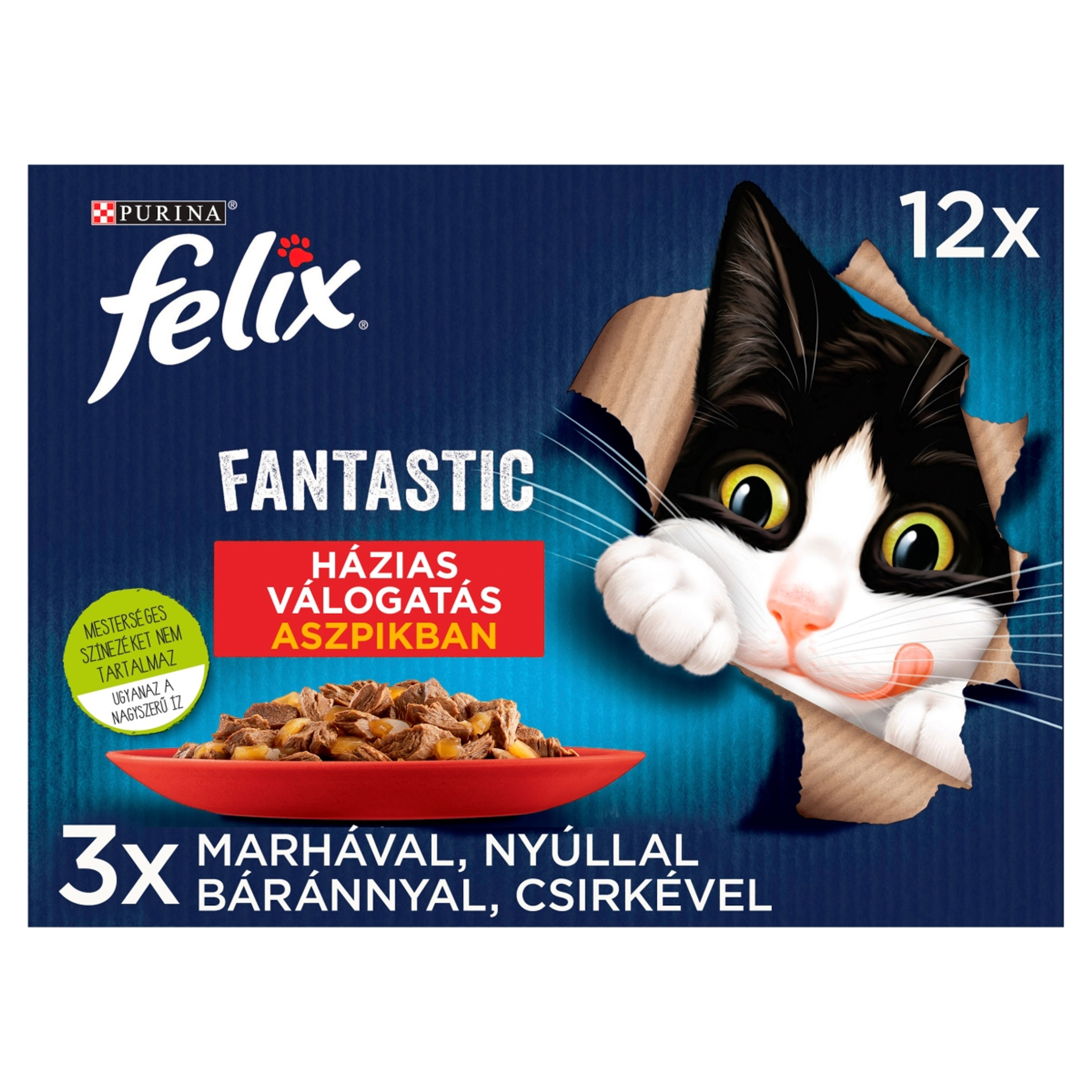 Felix Fantastic Házias Válogatás aszpikban nedves macskaeledel 12 x 85 g - 1020 g-2