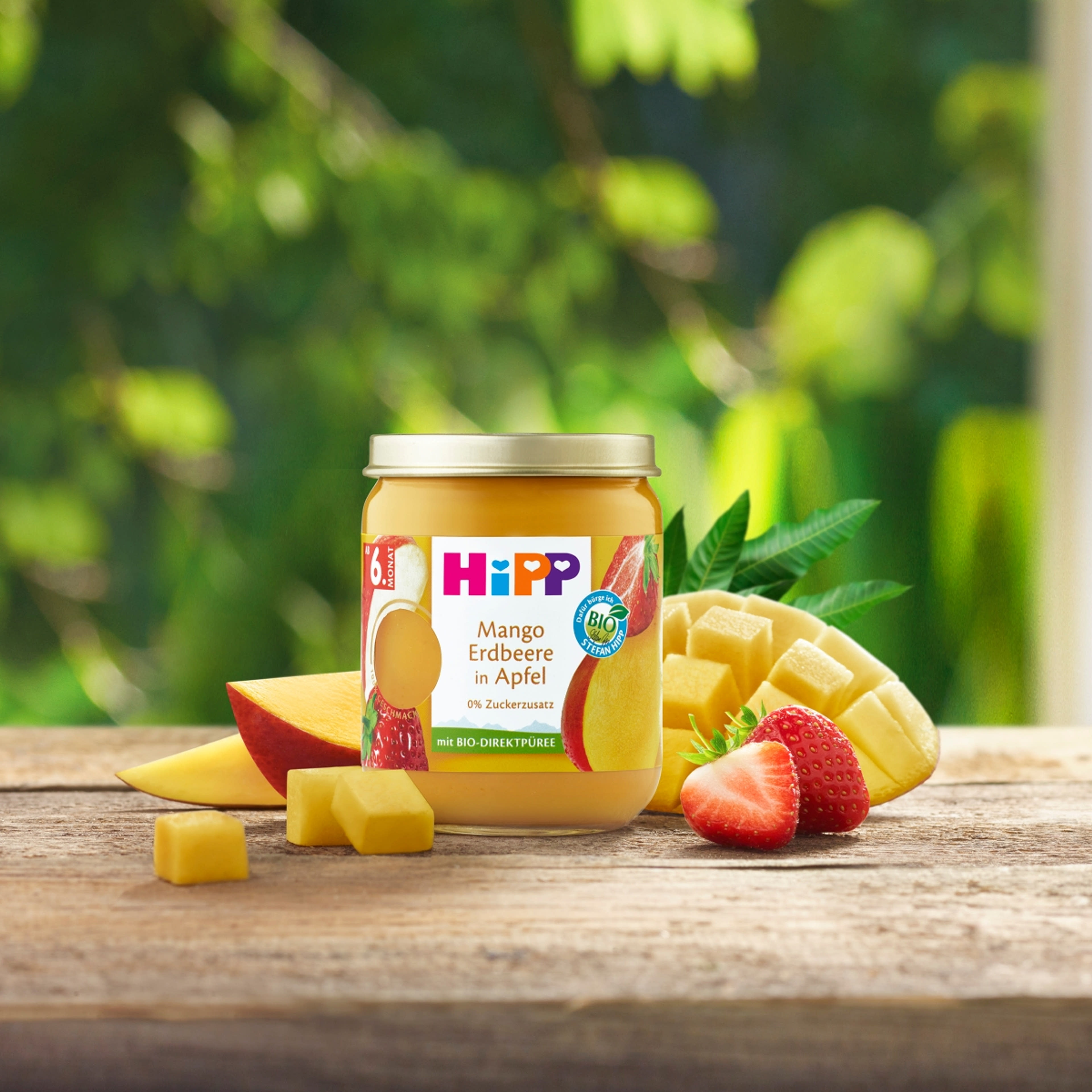HiPP bio gyümölcskészítmény bébidesszert alma mangóval és eperrel 6 hónapos kortól - 160 g-2