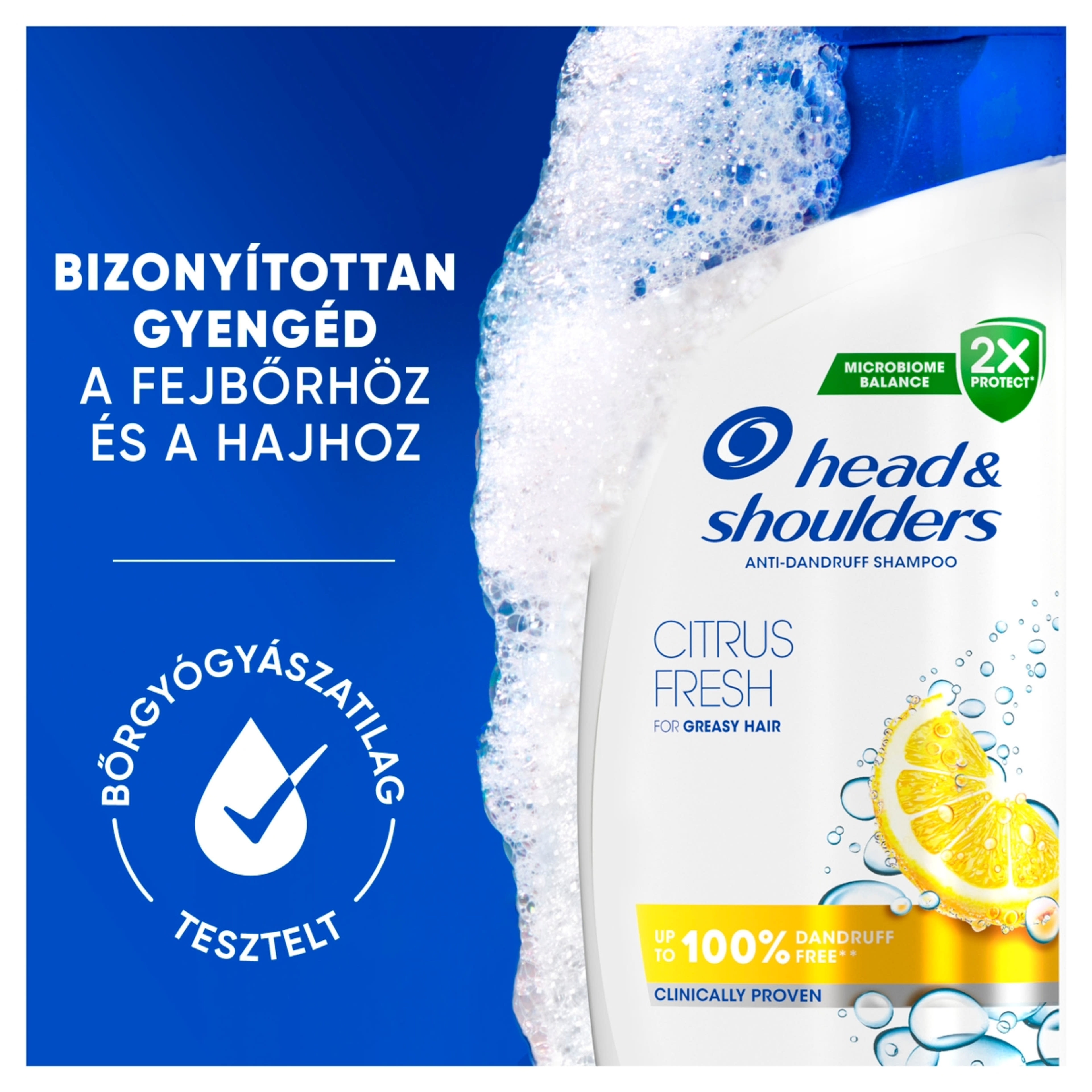 Head & Shoulders Citrus Fresh korpásodás elleni sampon zsíros hajra - 800 ml-4
