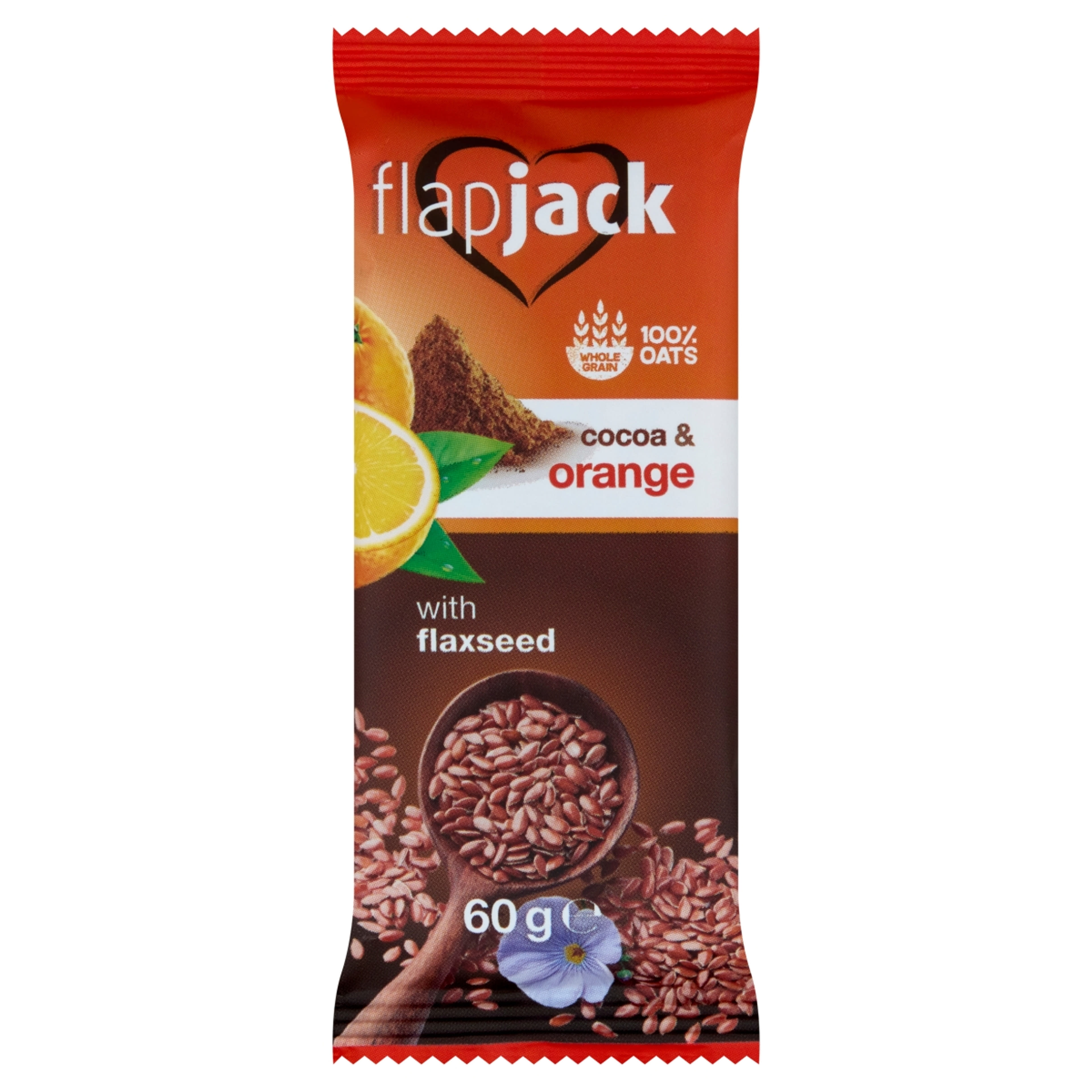 FlapJack narancsos, kakaós, lenmagos zabszelet - 60 g