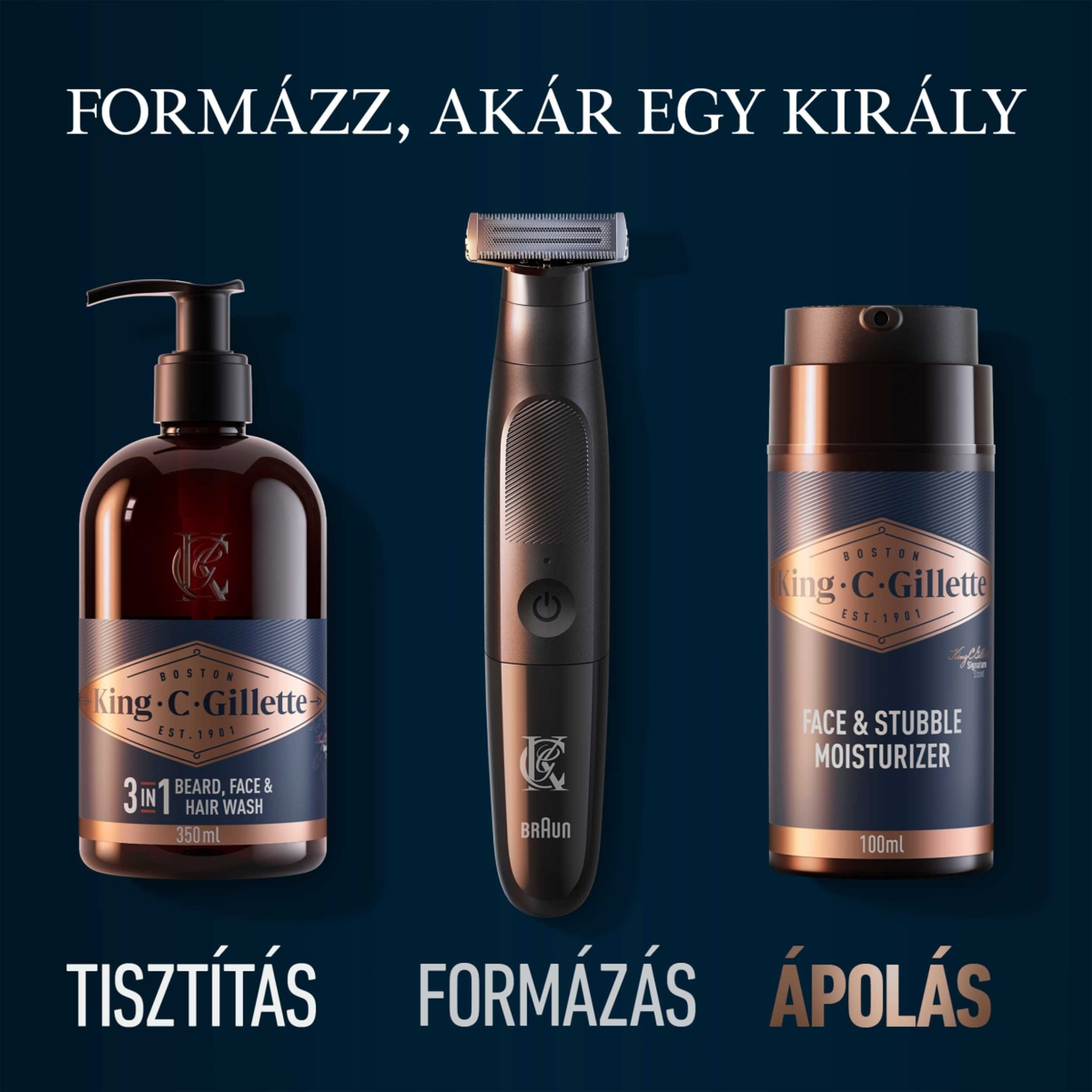 King C. Gillette arcbőr- és borostahidratáló krém B-vitaminnal  - 100ml-7