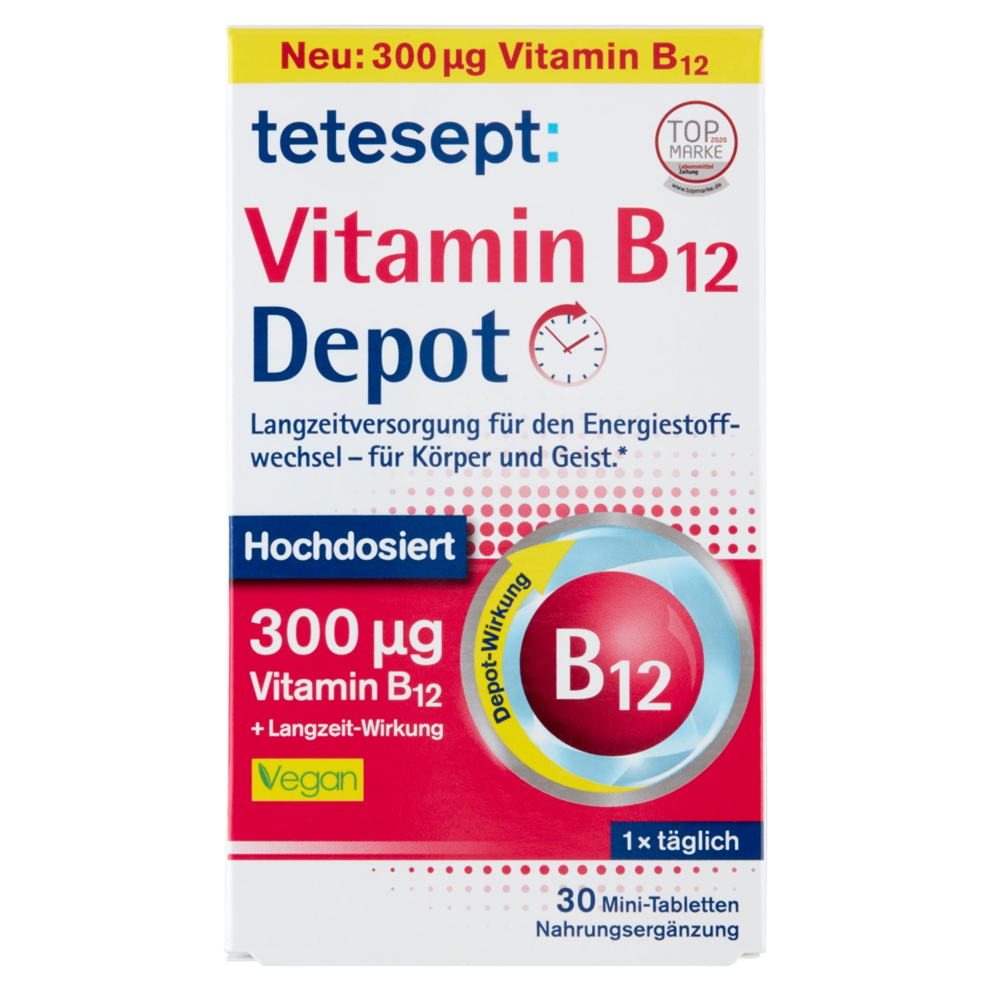 Tetesept vitamin B12 depot tabletta - 30 db-1