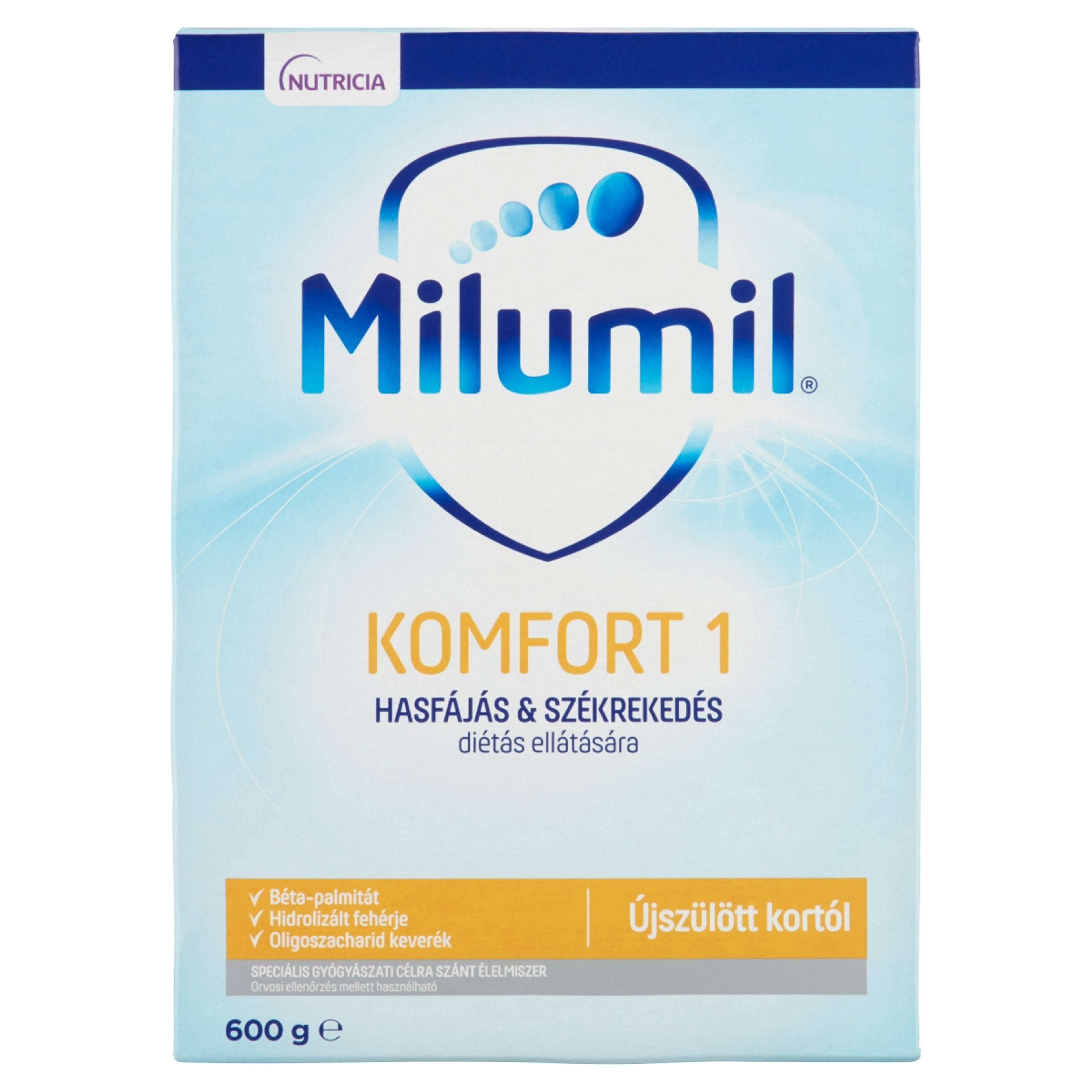 Milumil Komfort 1 speciális gyógyászati célra szánt élelmiszer 0 hónapos kortól - 600 g