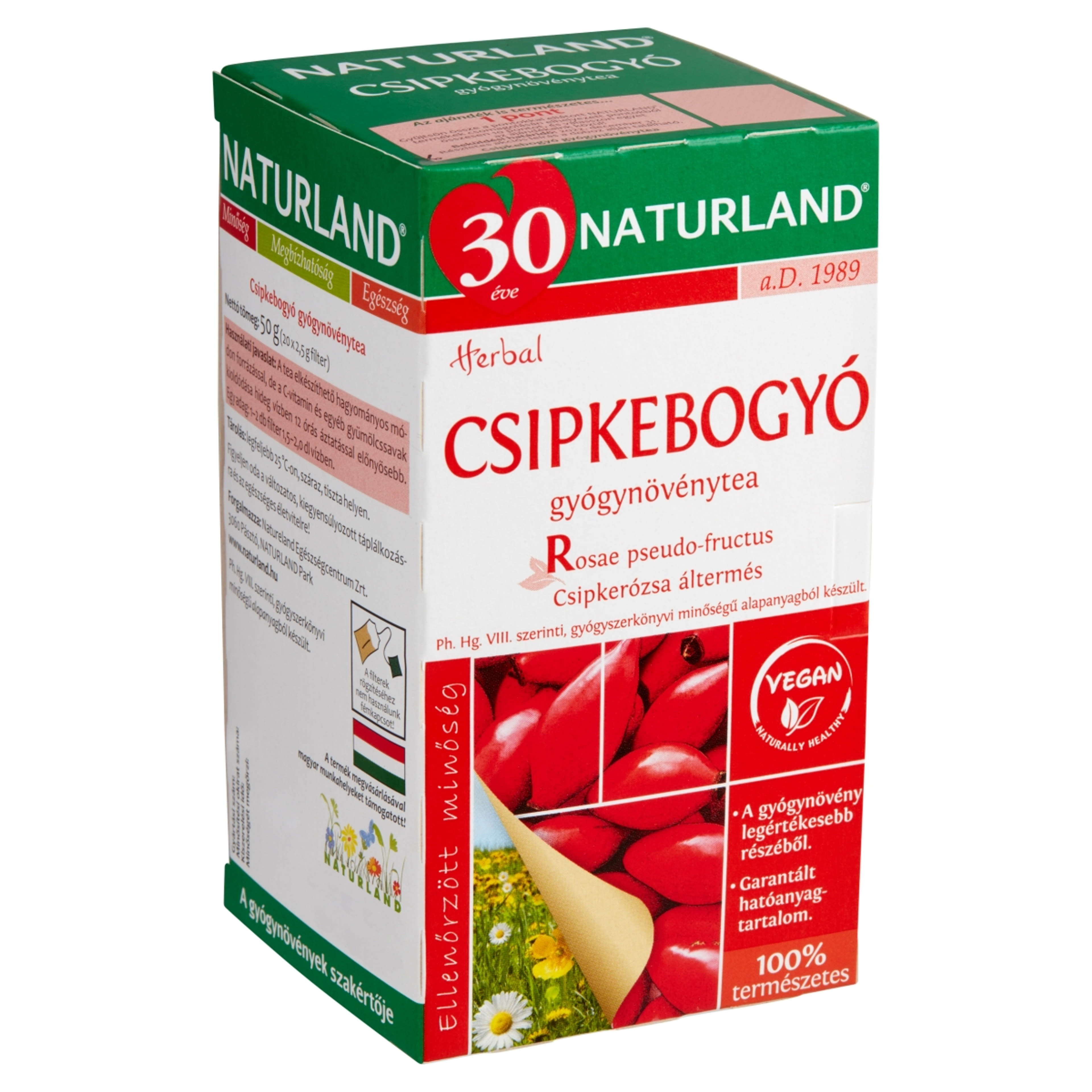 Naturland Csipkebogyó tea extra filteres - 20x2,5 g-2