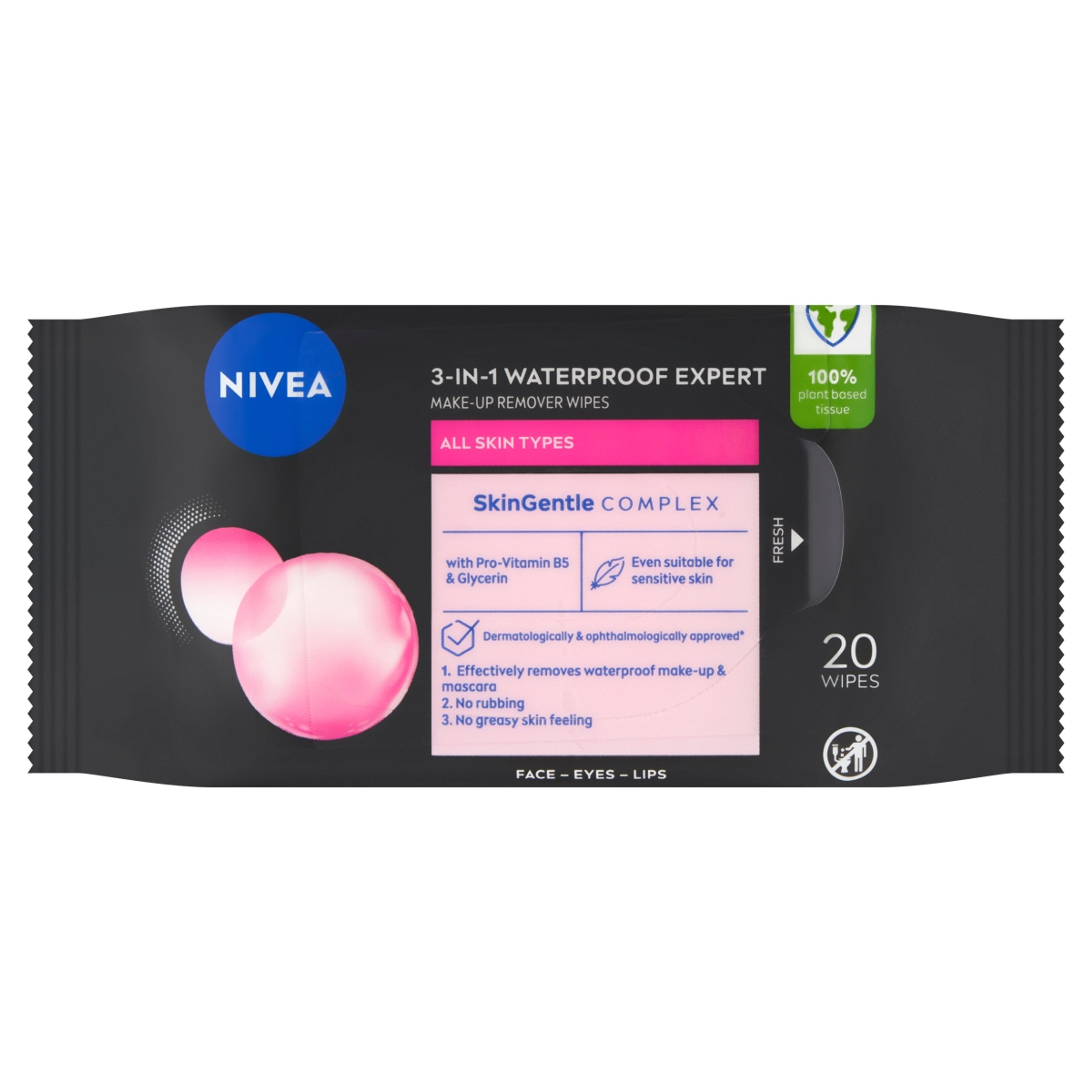 NIVEA MicellAIR Skin Breathe Expert micellás arctisztító kendő - 20 db