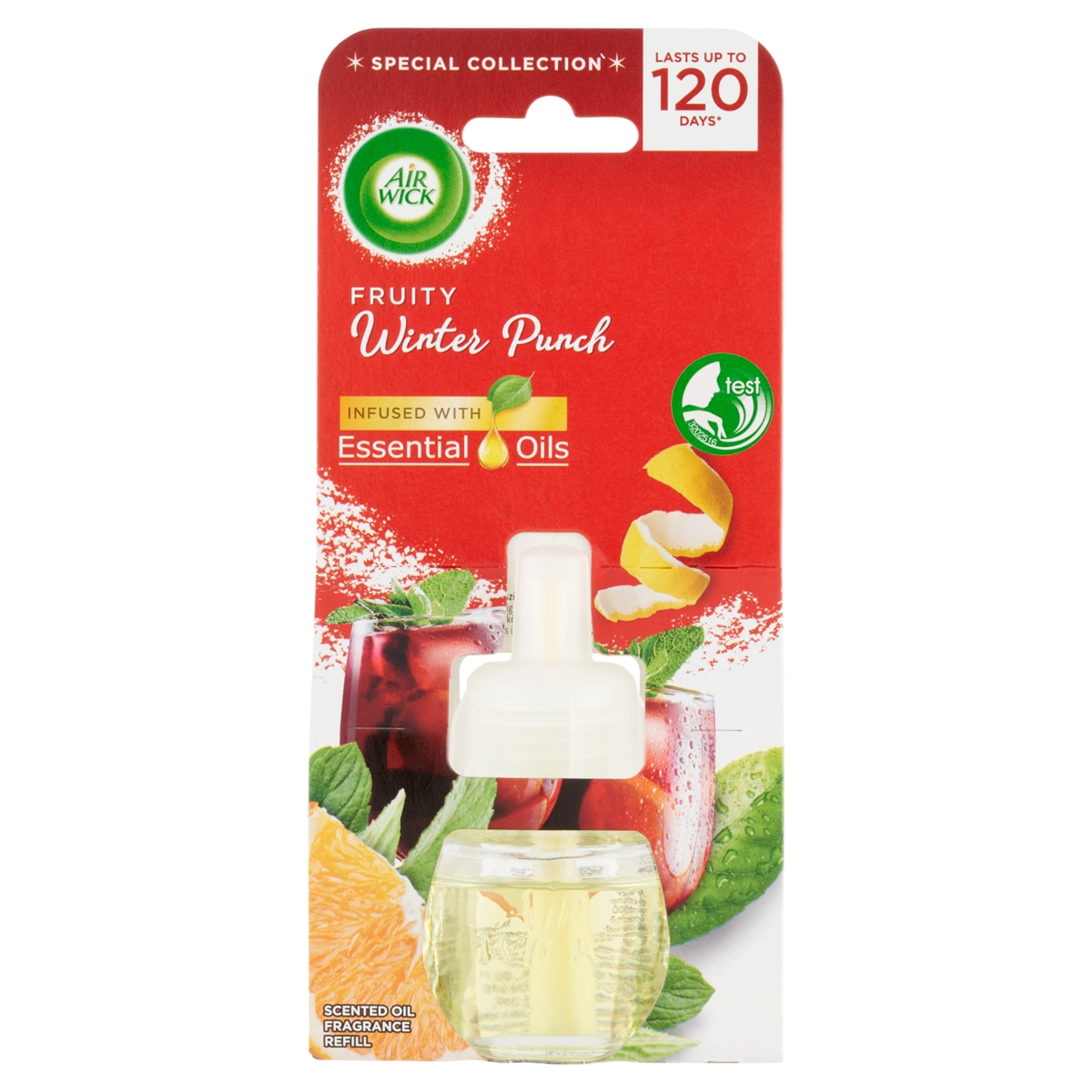 Air Wick elektromos légfrissítő utántöltő téli puncs illattal - 19 ml
