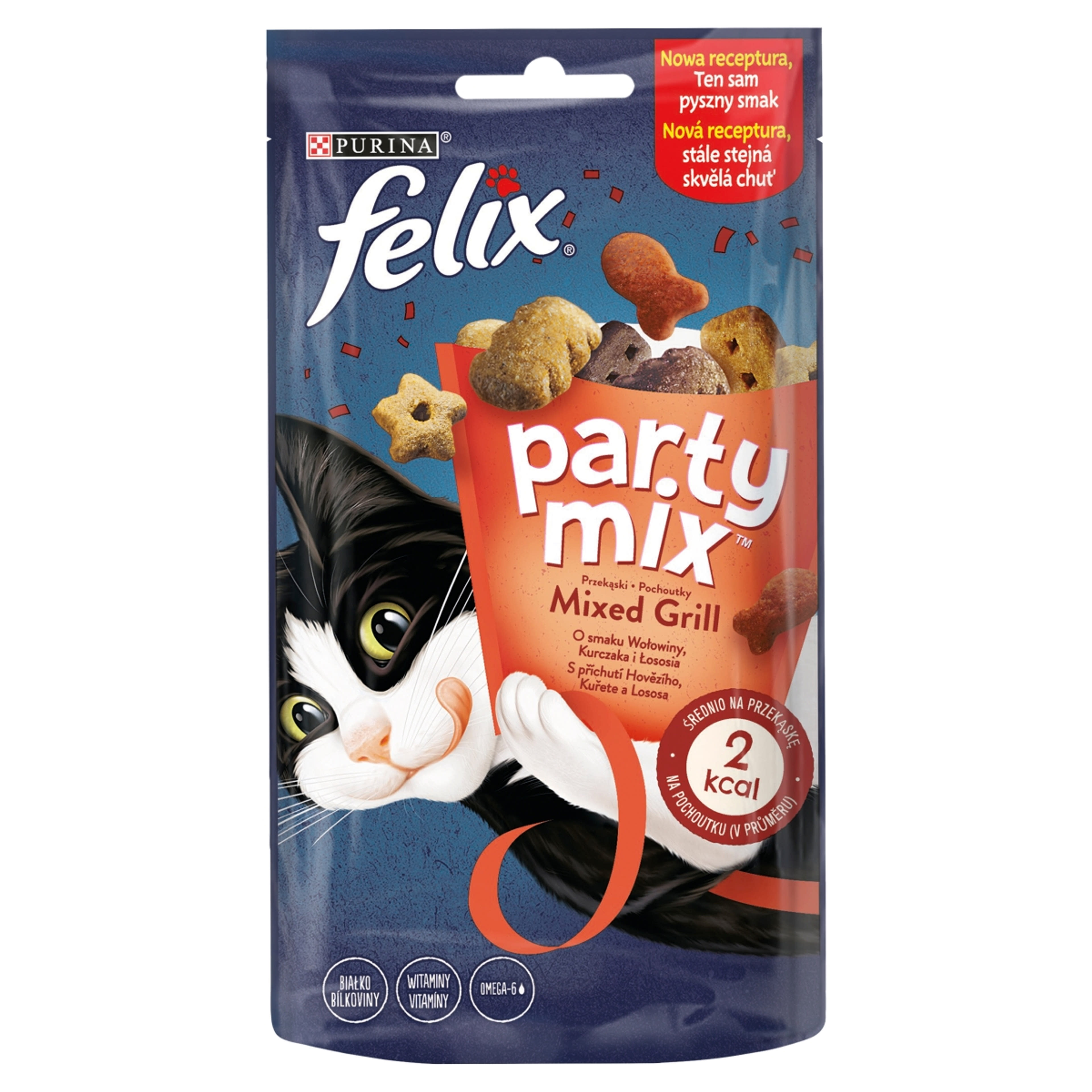 Felix Party Mix felnőtt jutalomfalat macskáknak, mixed grill - 60 g