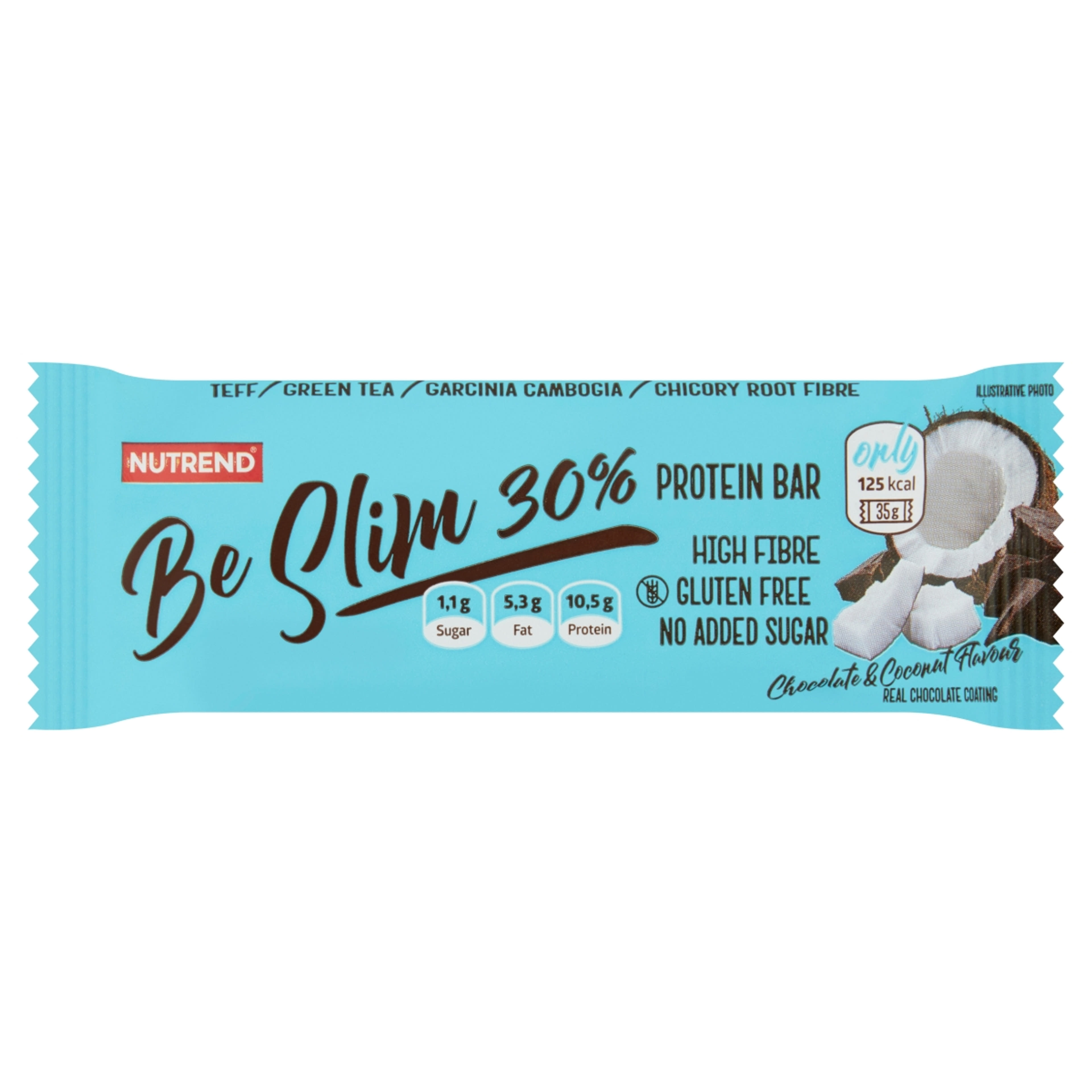 Nutrend Be Slim fehérjeszelet édesítőszerekkel csokoládé + kókusz ízű - 35 g-1