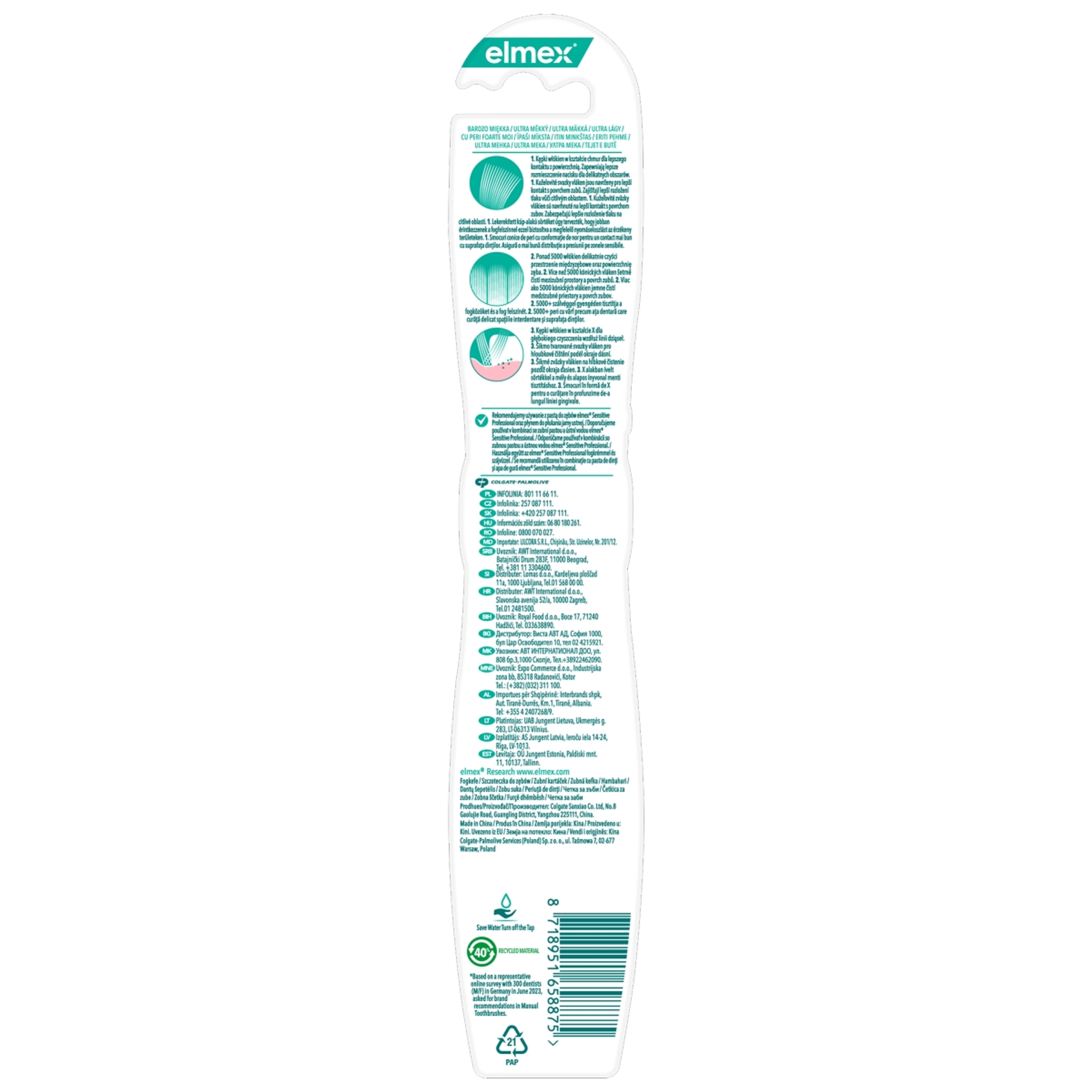 Elmex Sensitive Expert Precision ultra puha fogkefe - 1 db-3