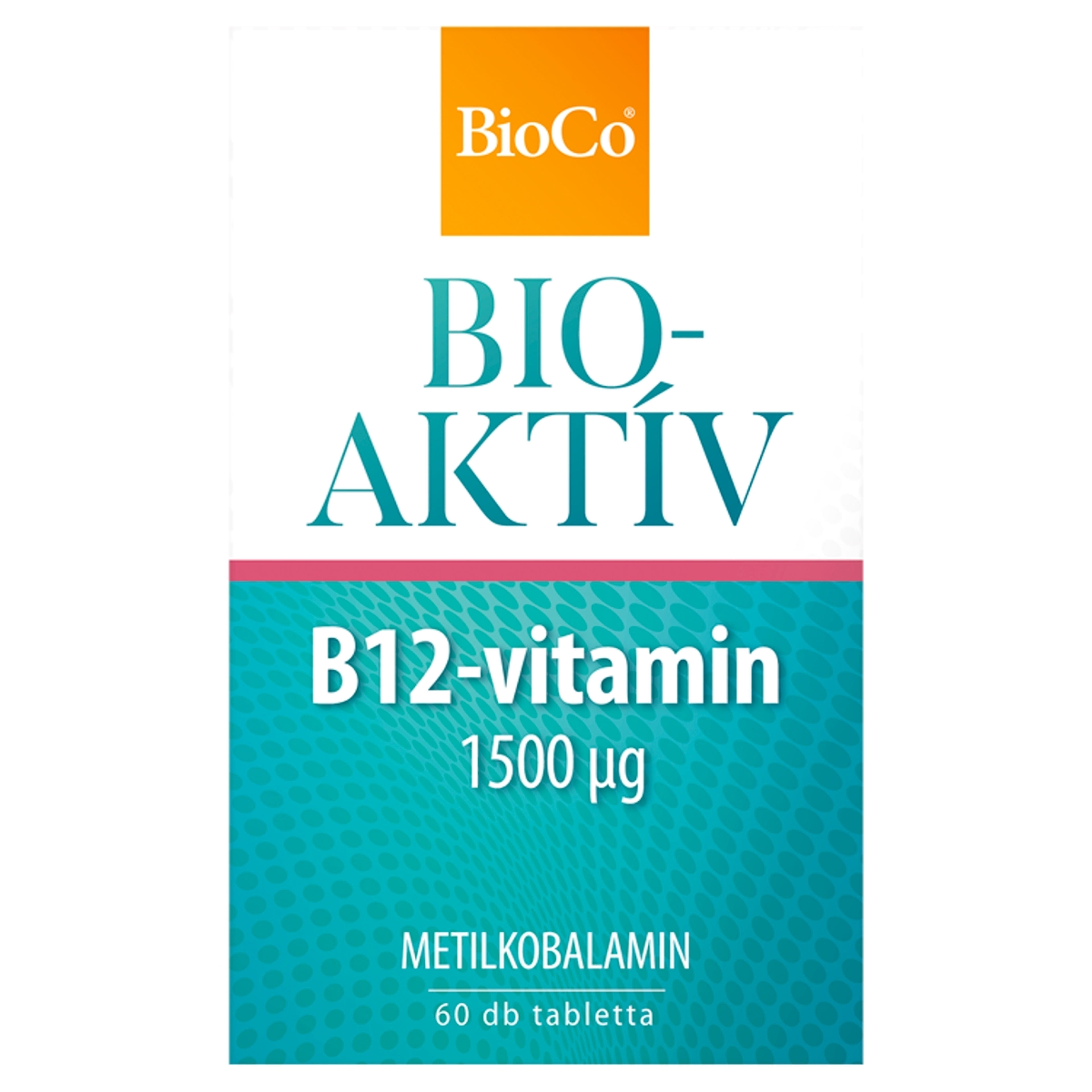 BioCo Bioaktív B12-vitamint 1500 MCG étrend-kiegészítő tabletta - 60 db