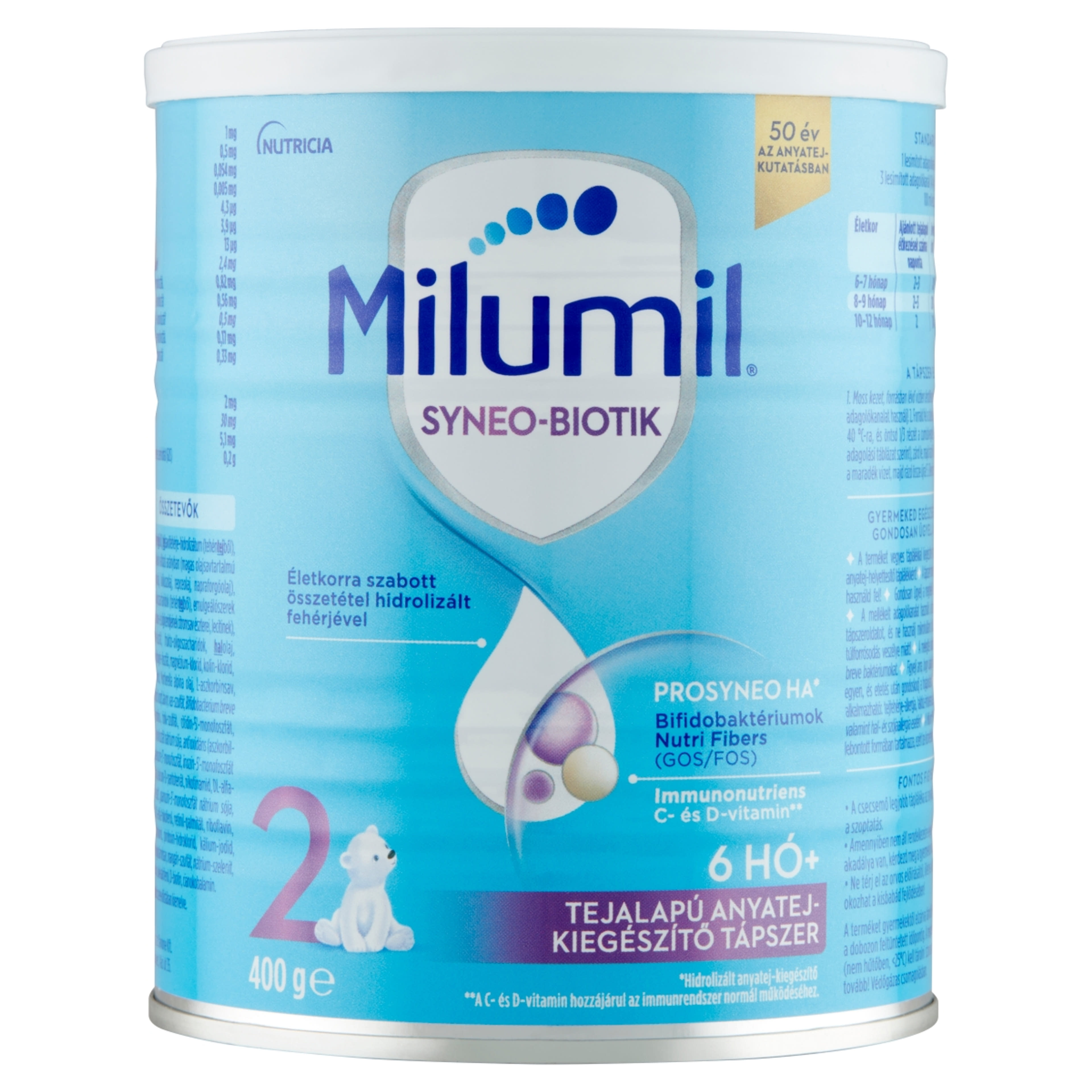 Milumil HA 2 Prosyneo anyatej-kiegészítő tápszer 6-12 hónapos kortól - 400 g
