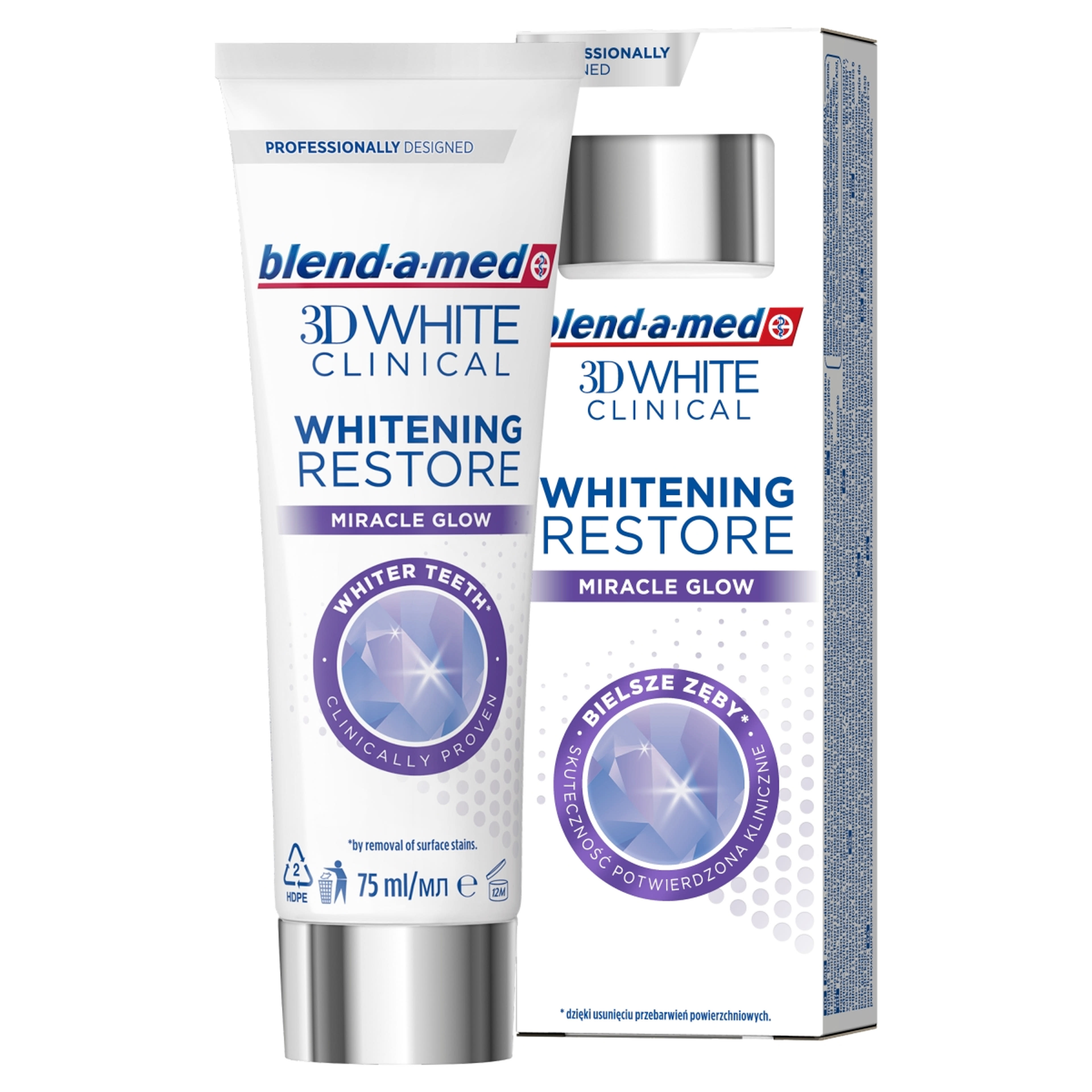 Blend-a-med 3D White Clinical Miracle Glow fogkrém - 75 ml-3