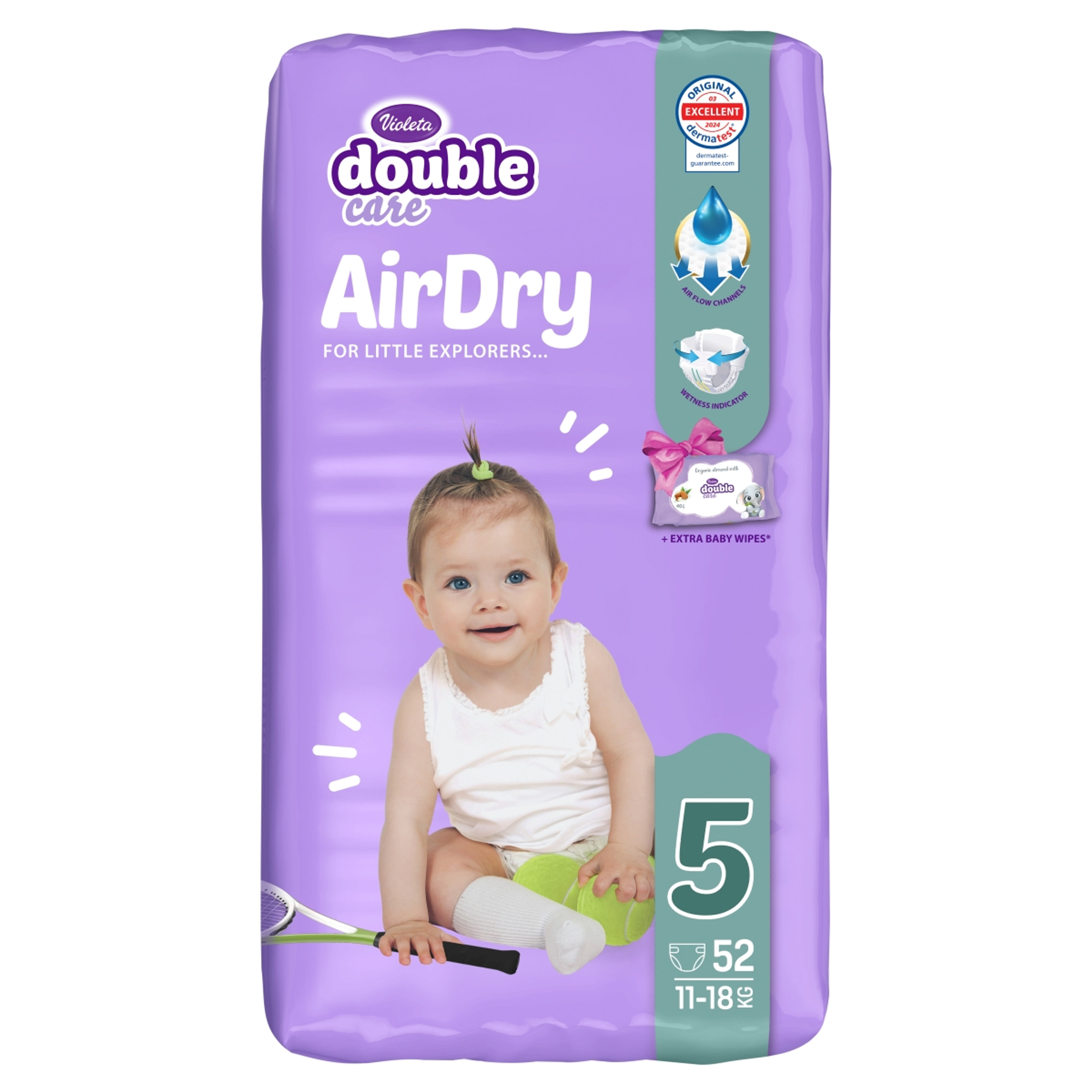 Violeta Double Care Air Dry nadrágpelenka 5-ös méret 11-25 kg - 52 db