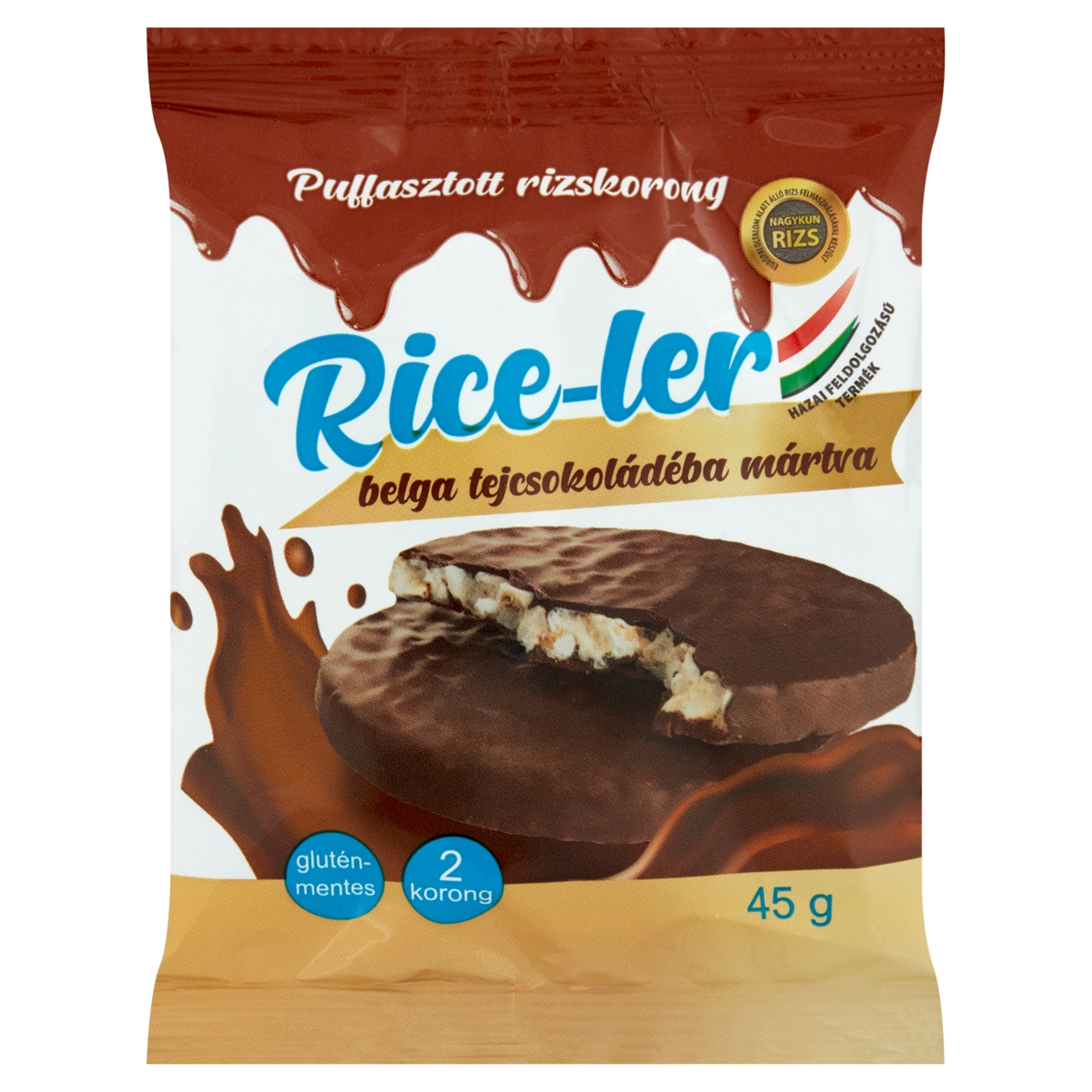 Rice-ler puffasztott rizskorong tejcsokival - 45 g