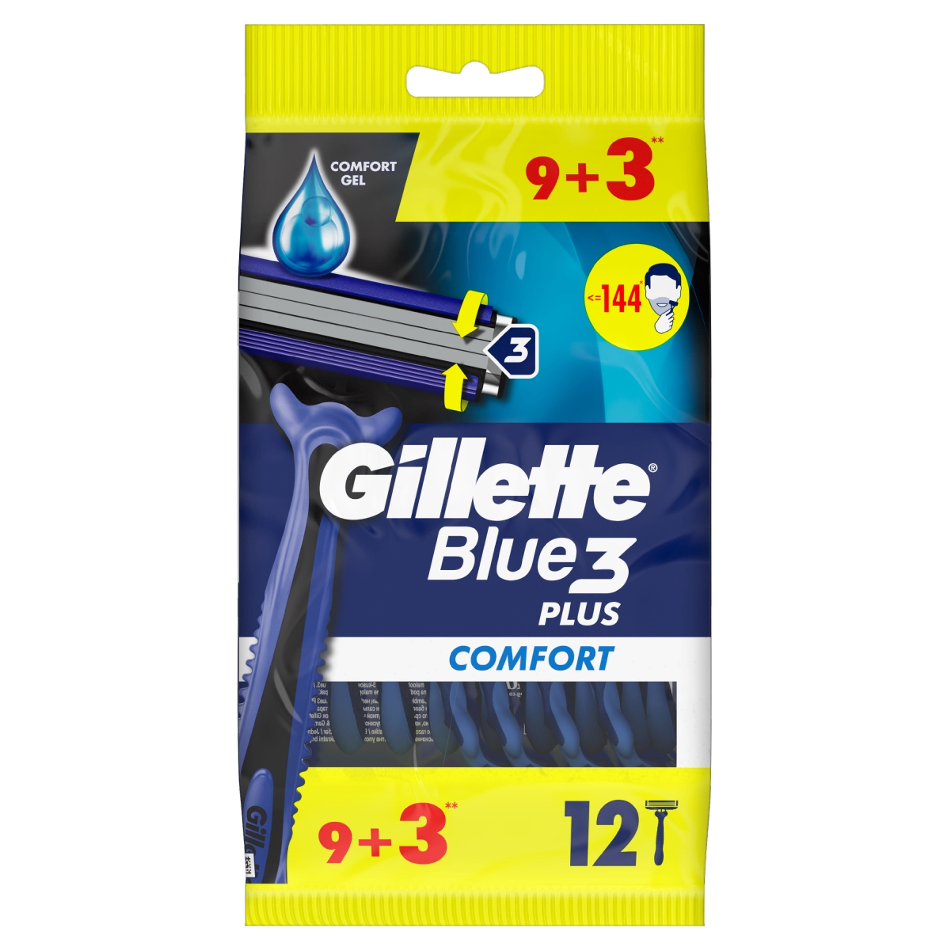 Gillette Blue3 eldobható borotvák krémezocsíkkal - 12 db-1
