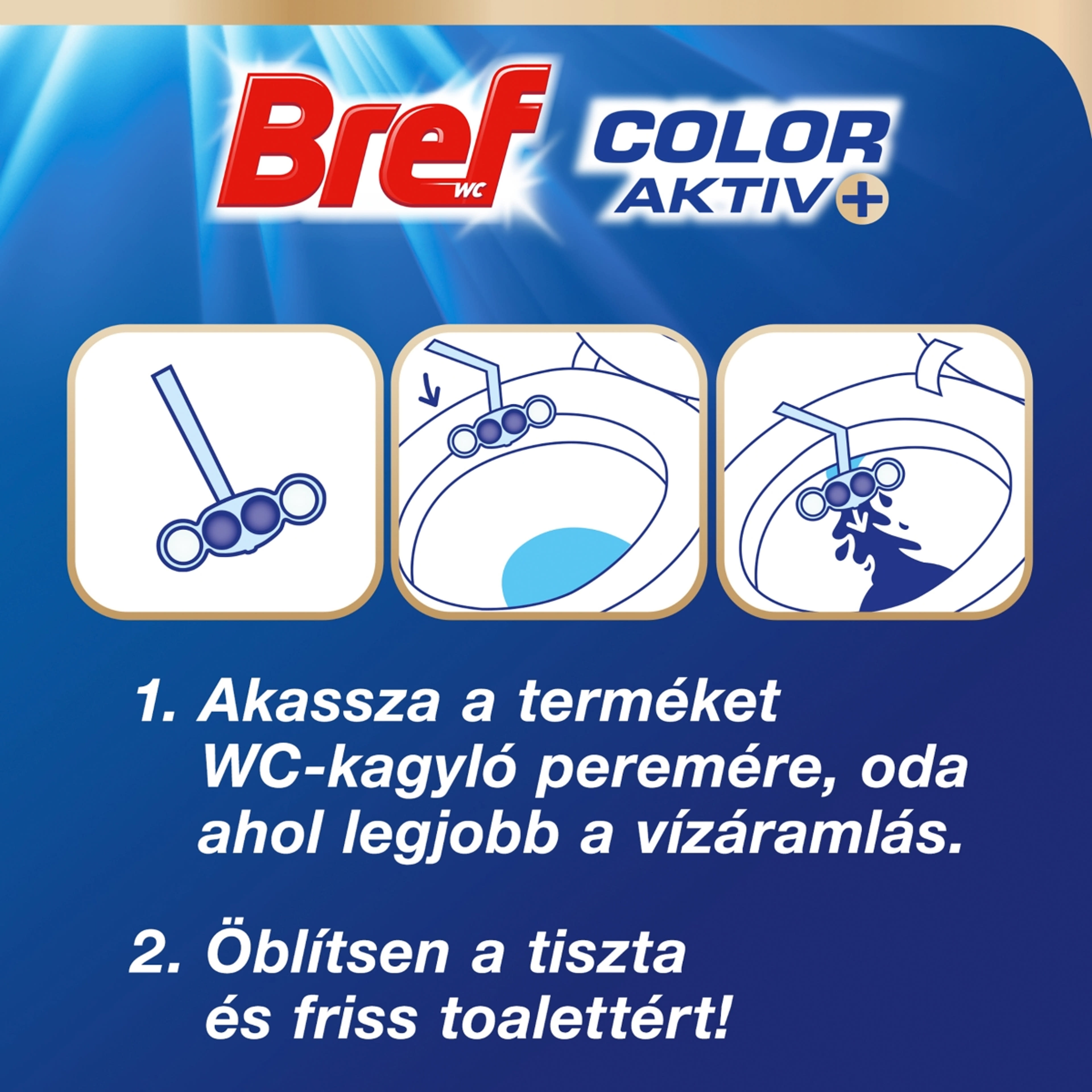 Bref Color Aktív Flower WC illatosító (3x50 g) - 150 g-4