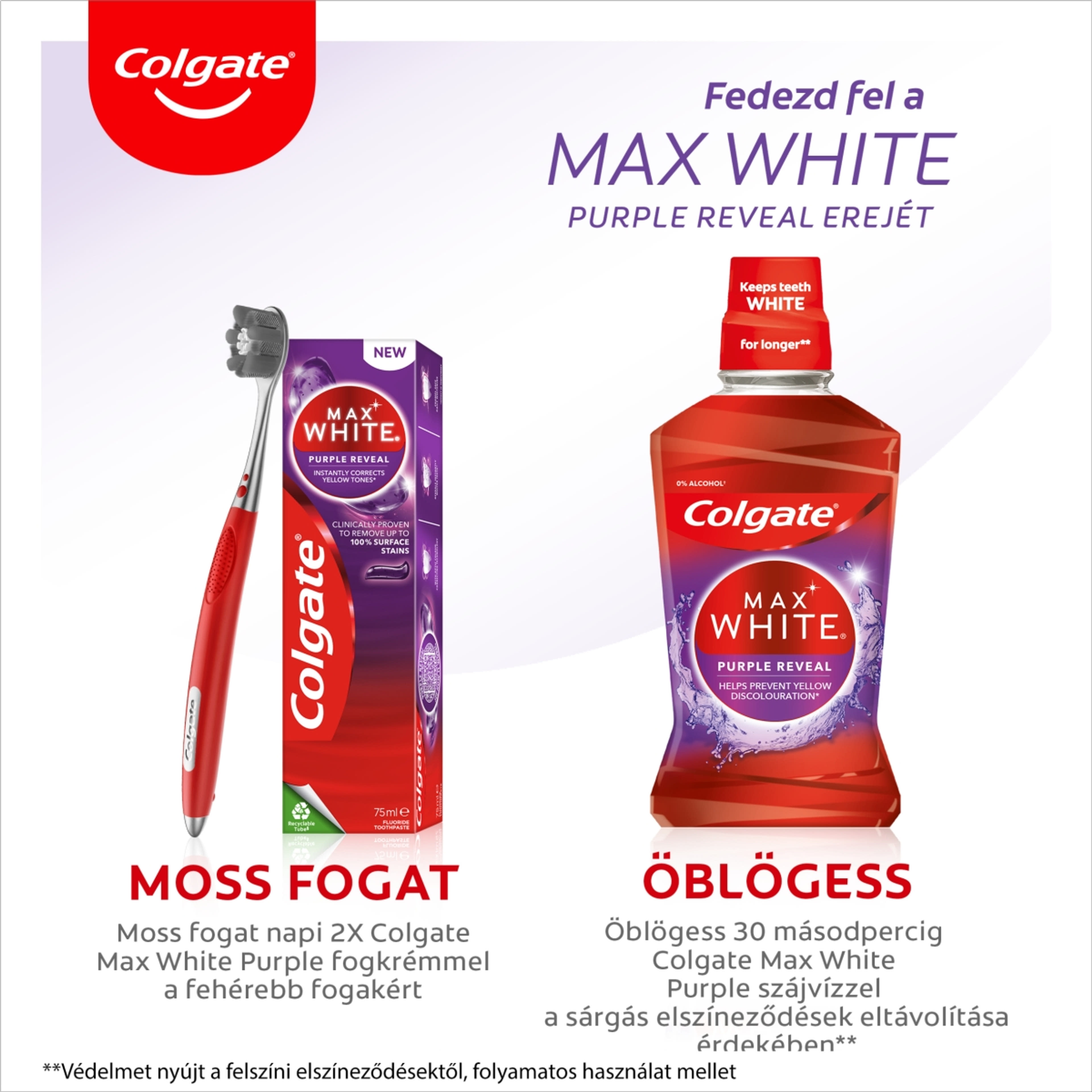 Colgate Max White Purple Reveal szájvíz - 500 ml-9
