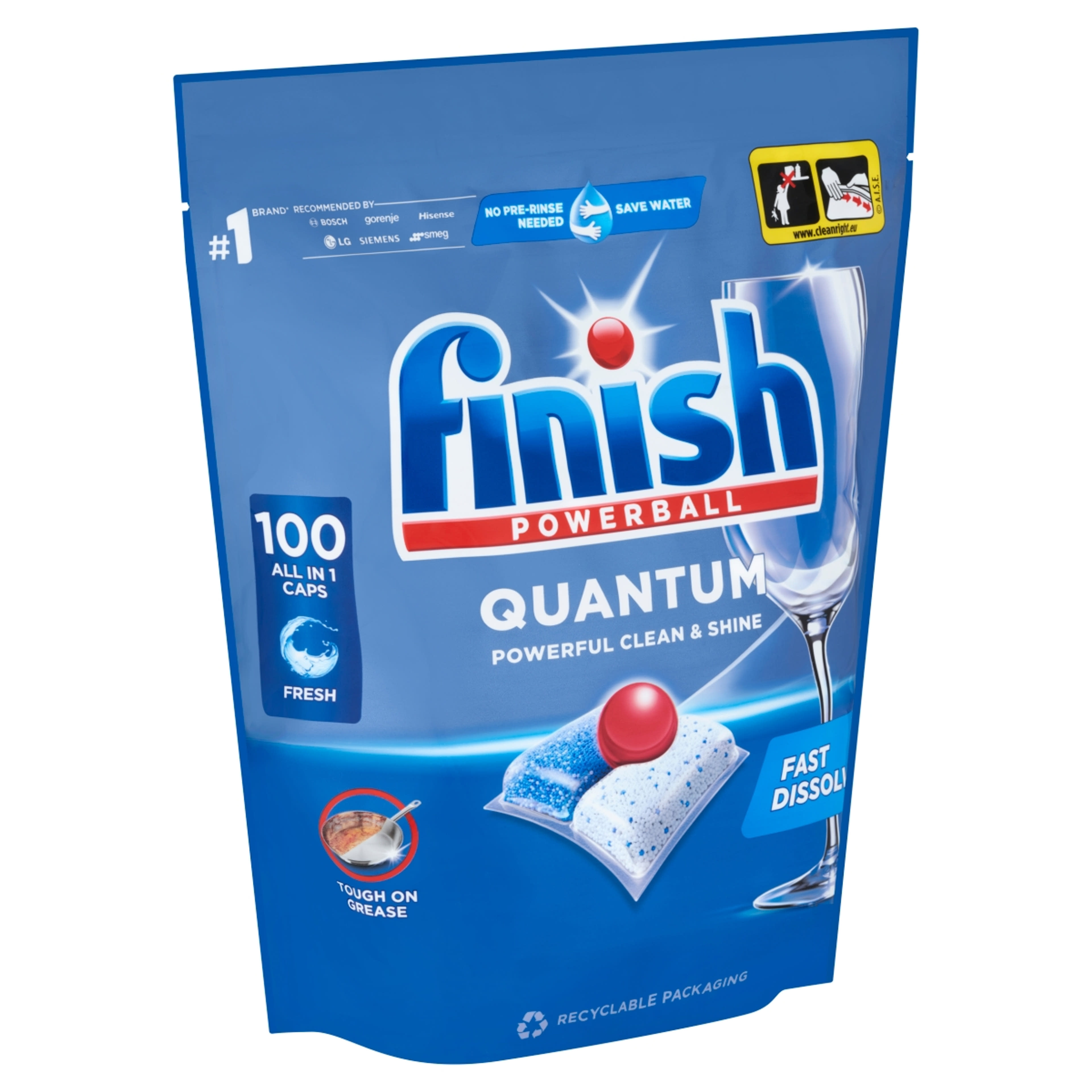 Finish Powerball Quantum All in 1 Regular mosogatógép kapszula - 100 db-2